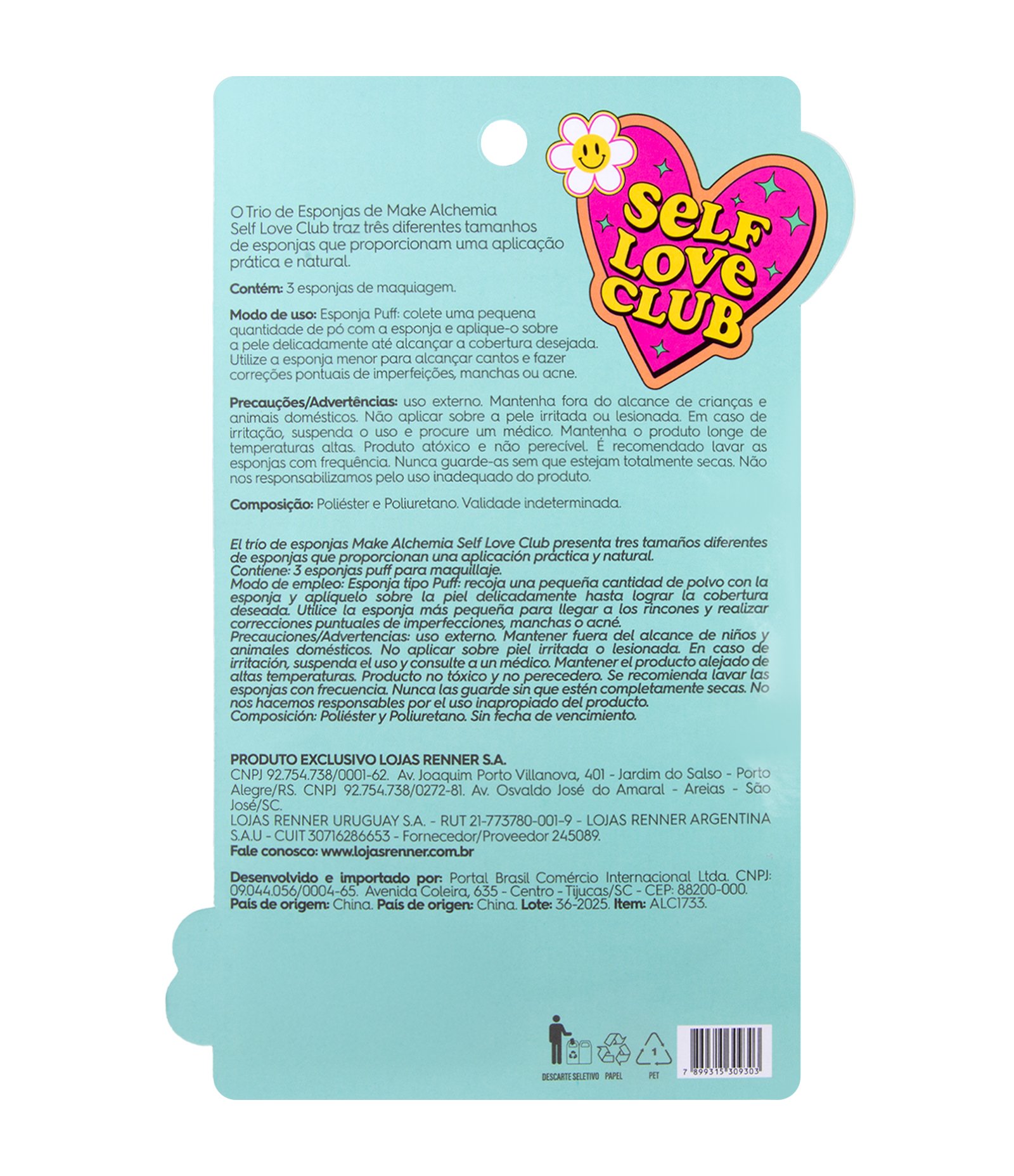 Trio De Esponjas De Maquiagem Self Love Club Alchemia Love 3