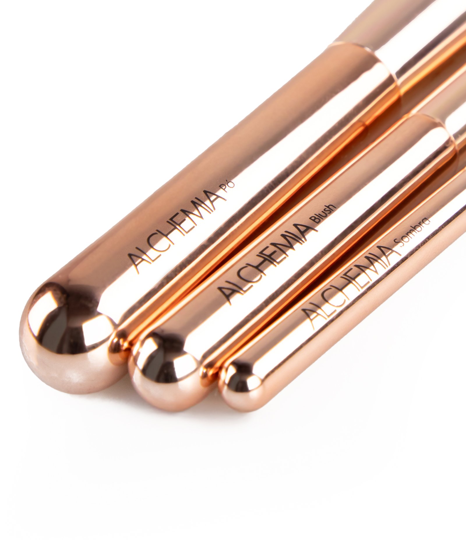 Kit Pinceis De Maquiagem Com Estojo Glow Alchemia Glow 4