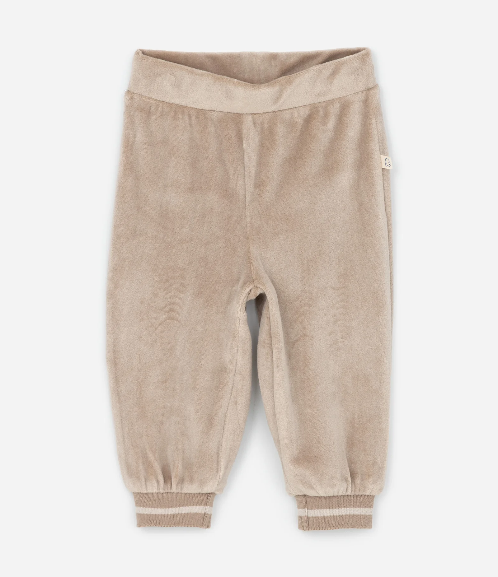 Conjunto Infantil em Plush com Jaqueta Bordada e Calça – Tam 0 a 18 Meses Bege 5