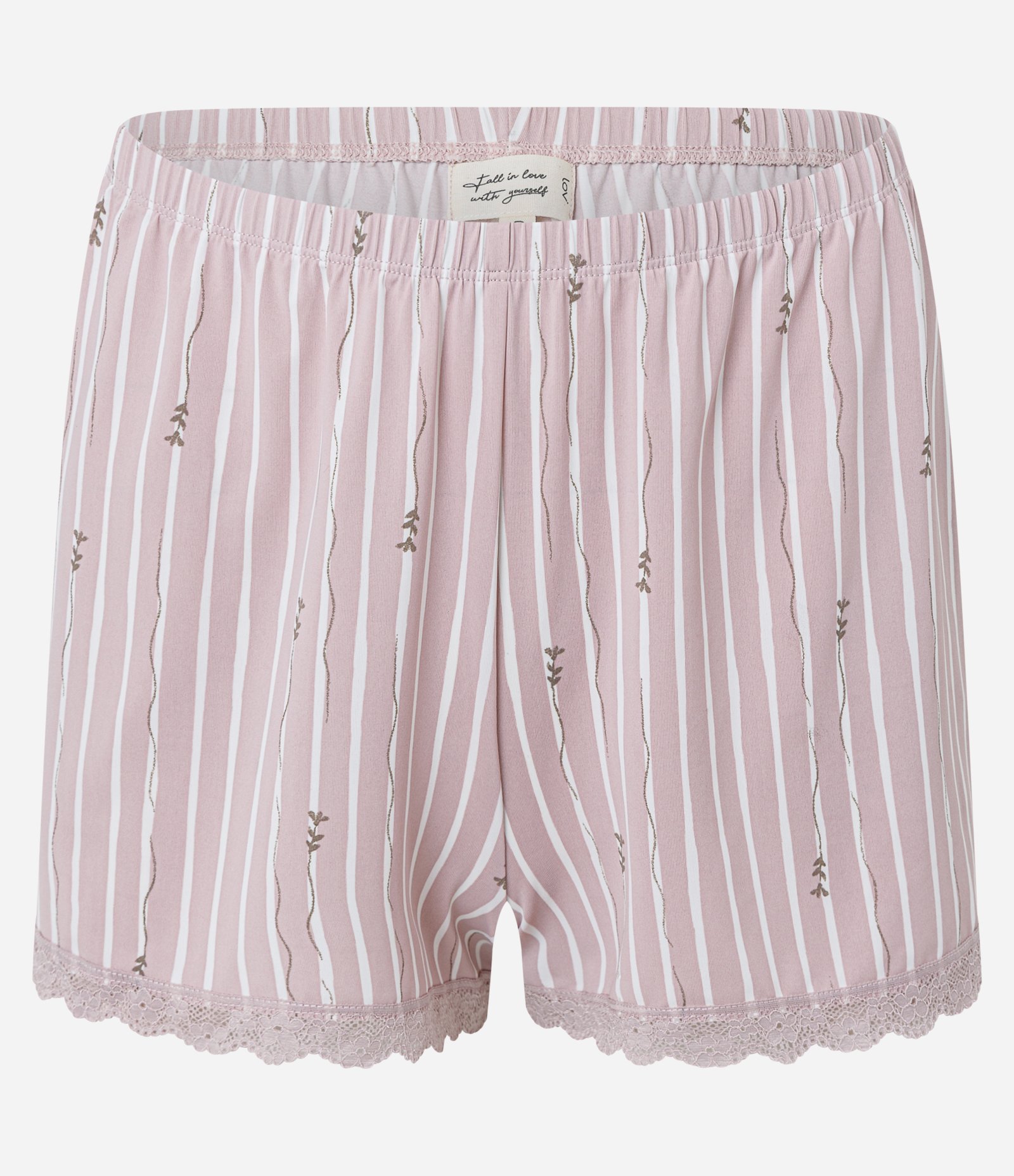 Pijama Short Doll de Alcinha com Estampa de Listras Rosa 4