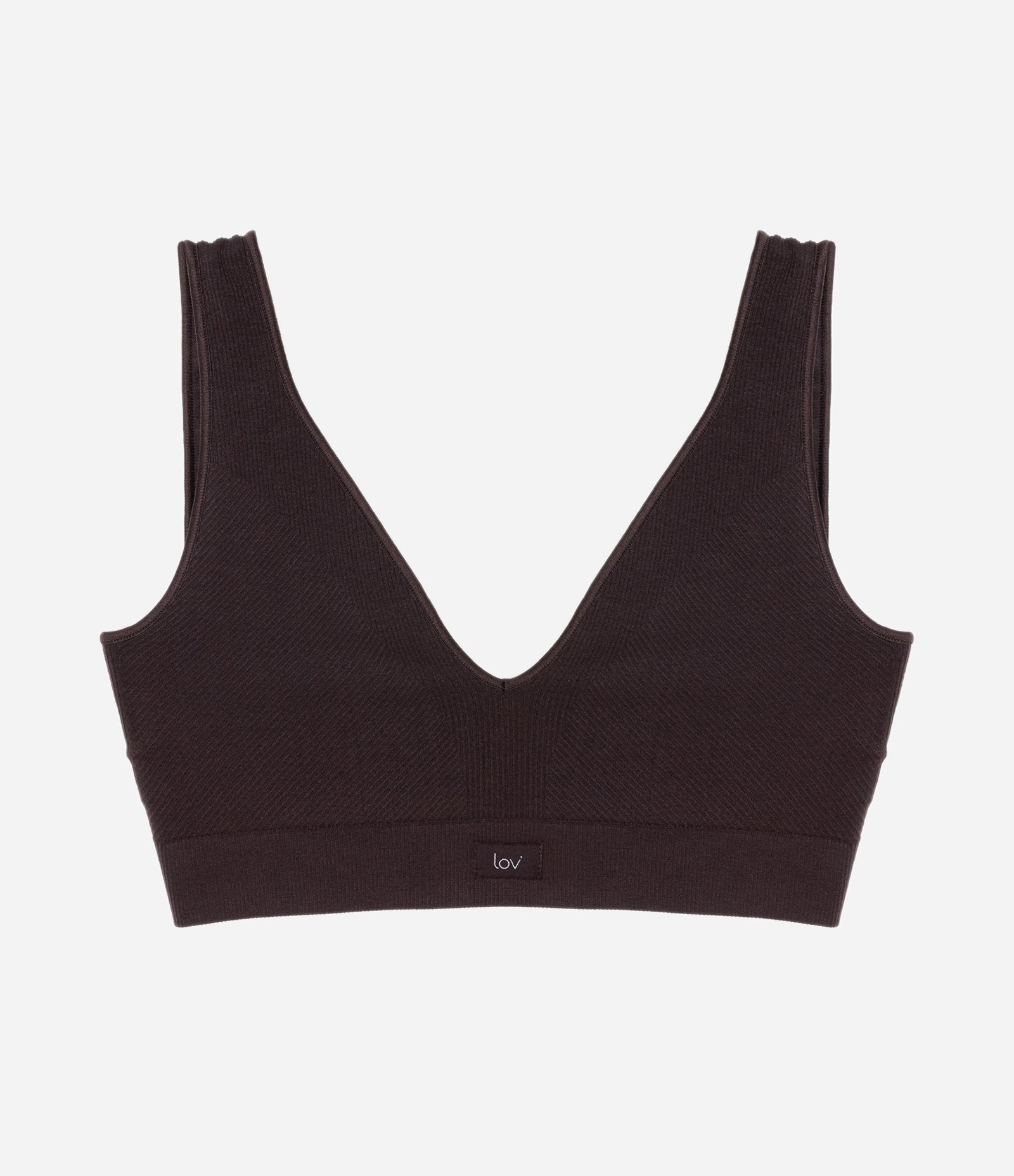 Sutiã Top Comfy Seamless com Etiqueta LOV Marrom 5
