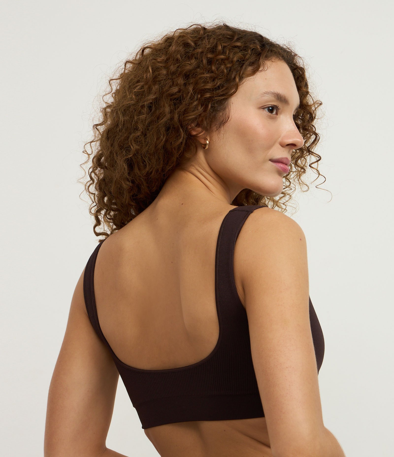 Sutiã Top Comfy Seamless com Etiqueta LOV Marrom 4