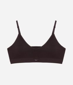 Sutiã Top Comfy Seamless Texturizado com Etiqueta LOV e Bojo Removível