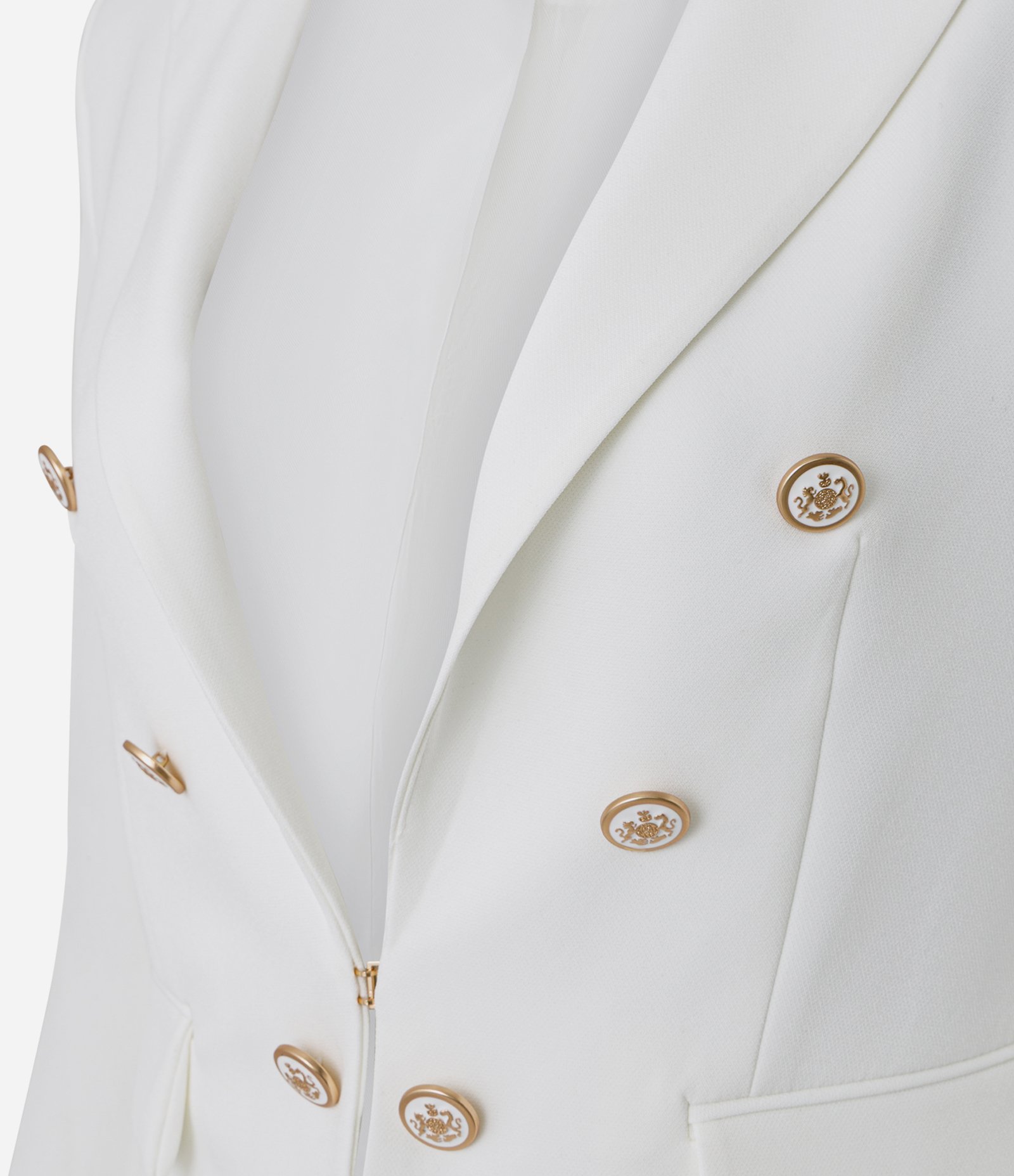 Blazer Slim Alfaiatado com Botões Diferenciados Off White 8