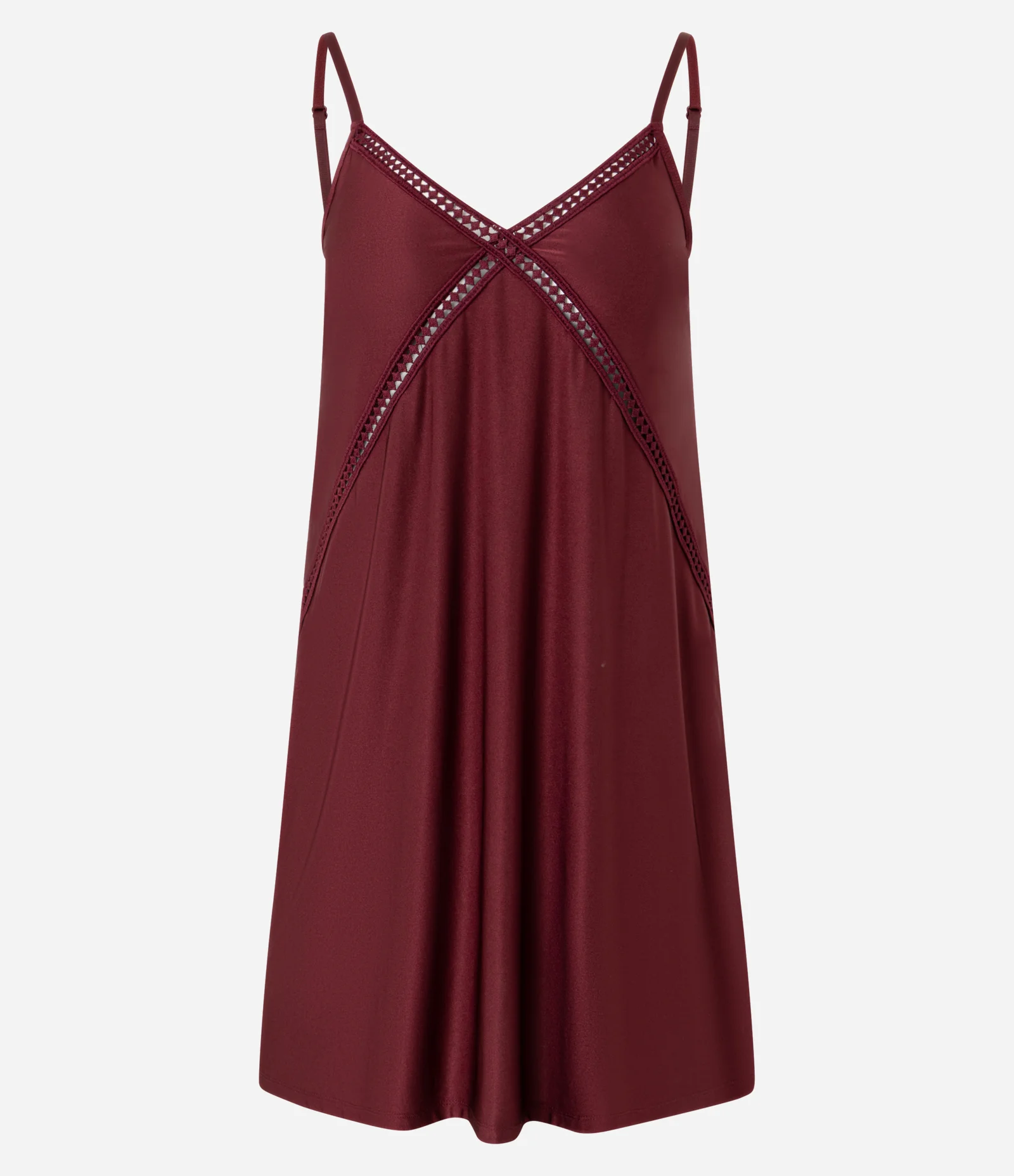 Camisola de Alcinha em Microfibra com Aviamento Marsala 1