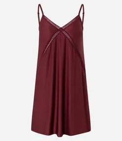 Camisola de Alcinha em Microfibra com Aviamento