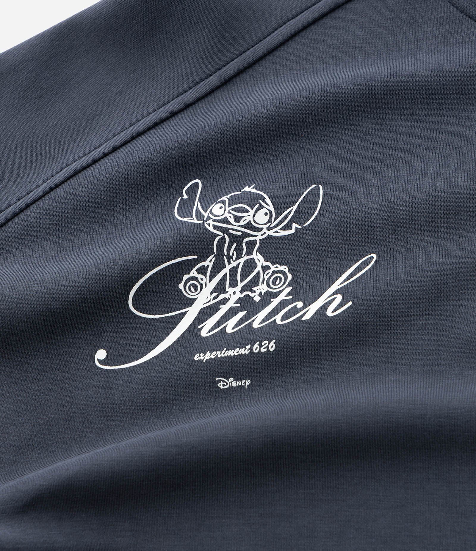 Casaco Infantil Gola Alta com Estampa Stitch Outline – Tam 5 a 14 Anos Cinza Escuro 5