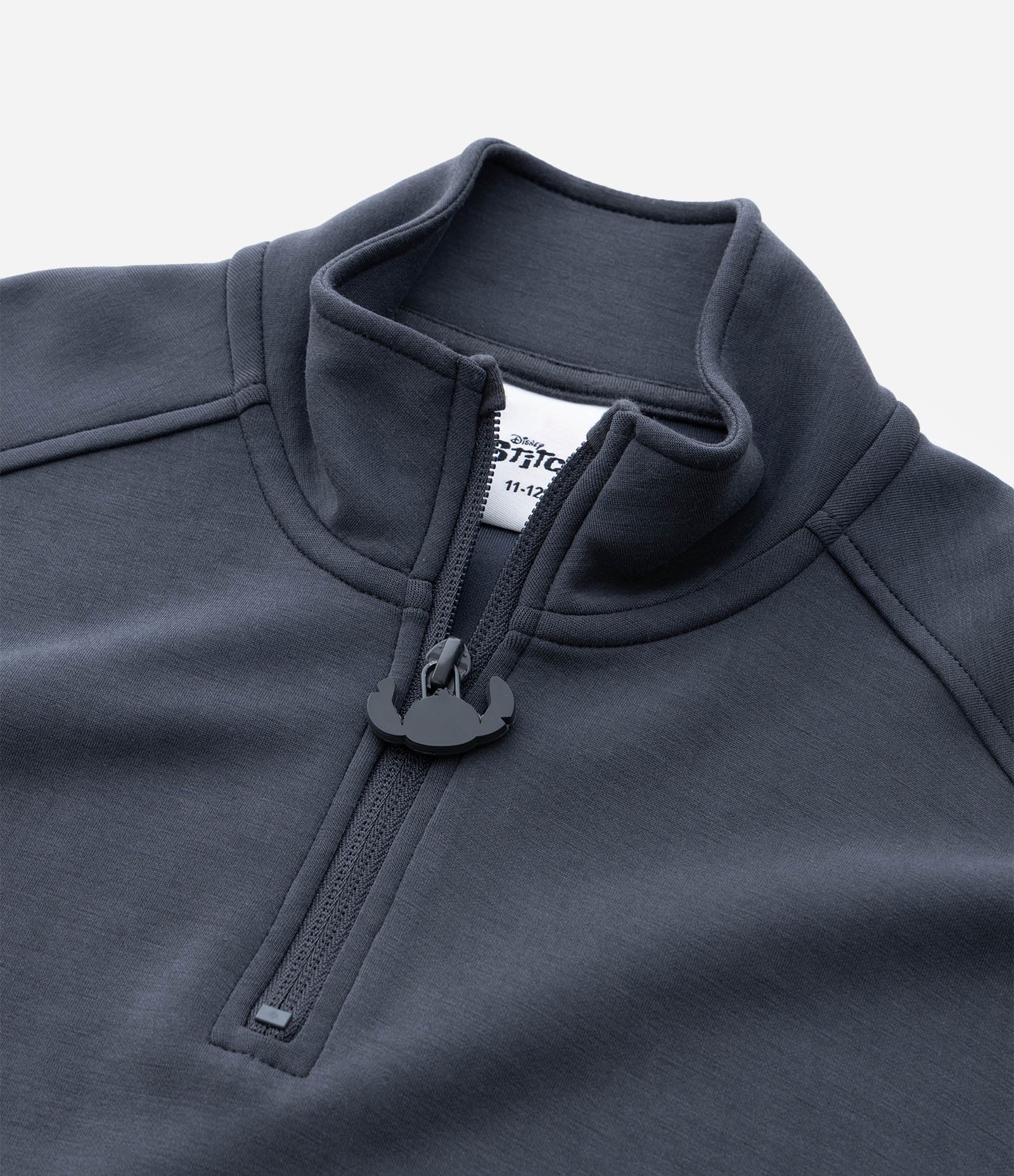 Casaco Infantil Gola Alta com Estampa Stitch Outline – Tam 5 a 14 Anos Cinza Escuro 6