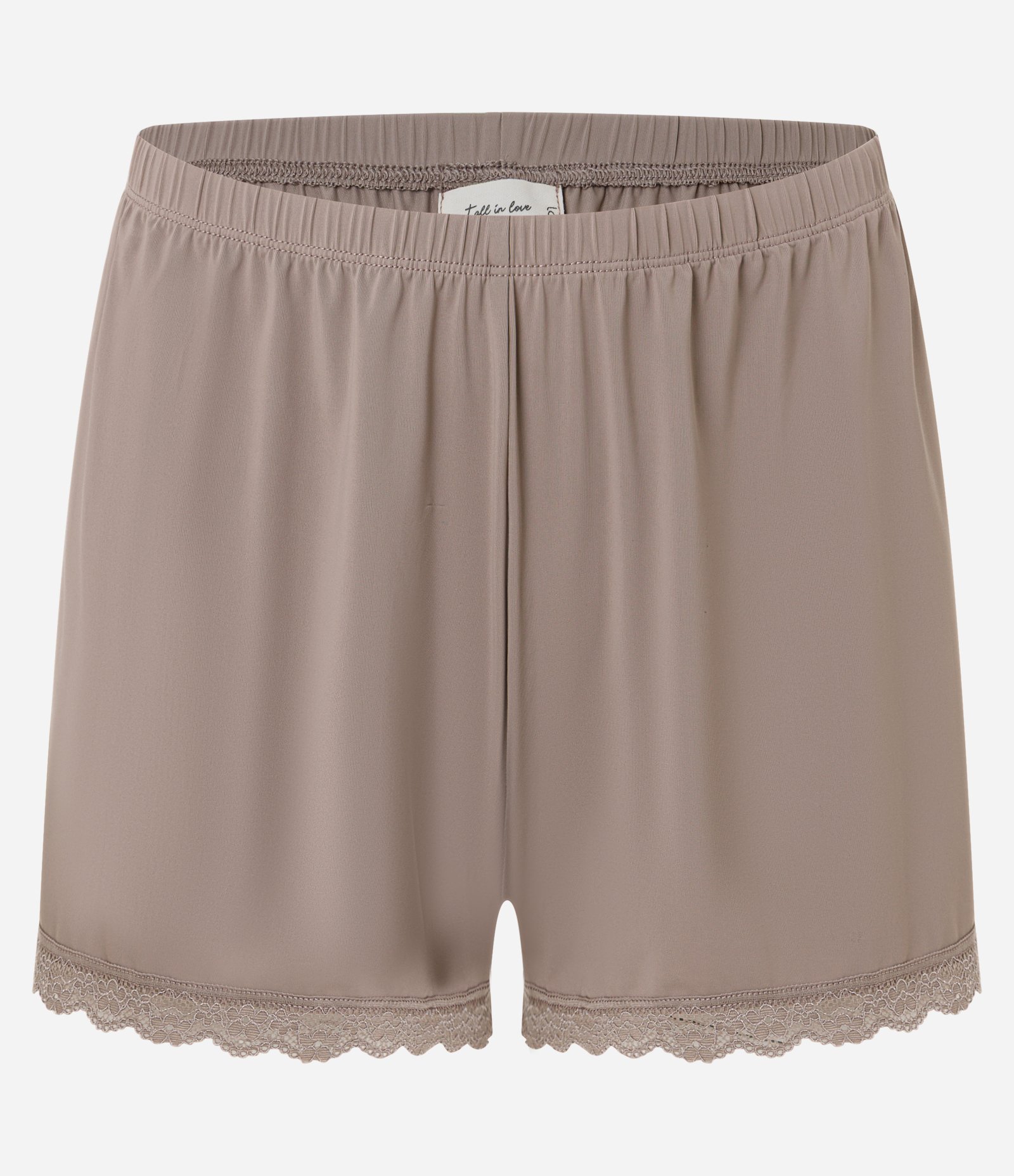 Pijama Short Doll com Renda no Decote e Barra do Short Cinza 4