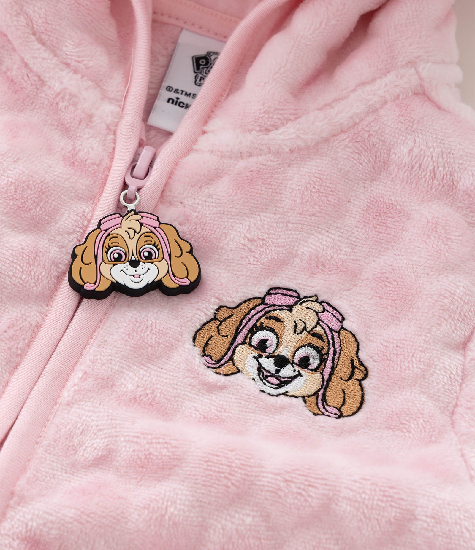 Jaqueta Infantil em Fleece com Capuz e Orelinhas Sky – Tam 1 a 5/6 Anos Rosa Claro 8