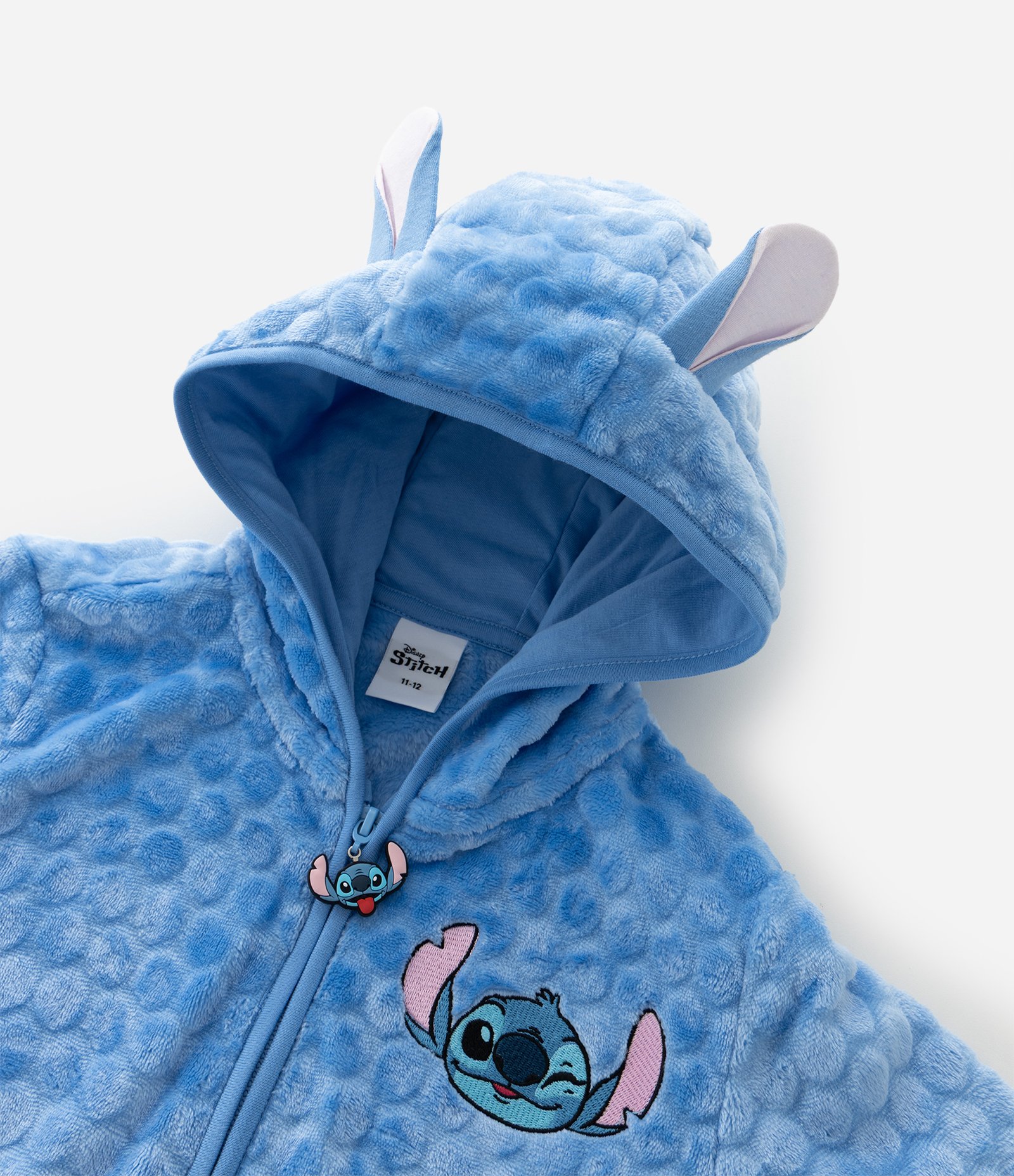 Jaqueta Infantil com Bordado Stitch  e Capuz com Orelhas – Tam 5 a 14 Anos Azul 8