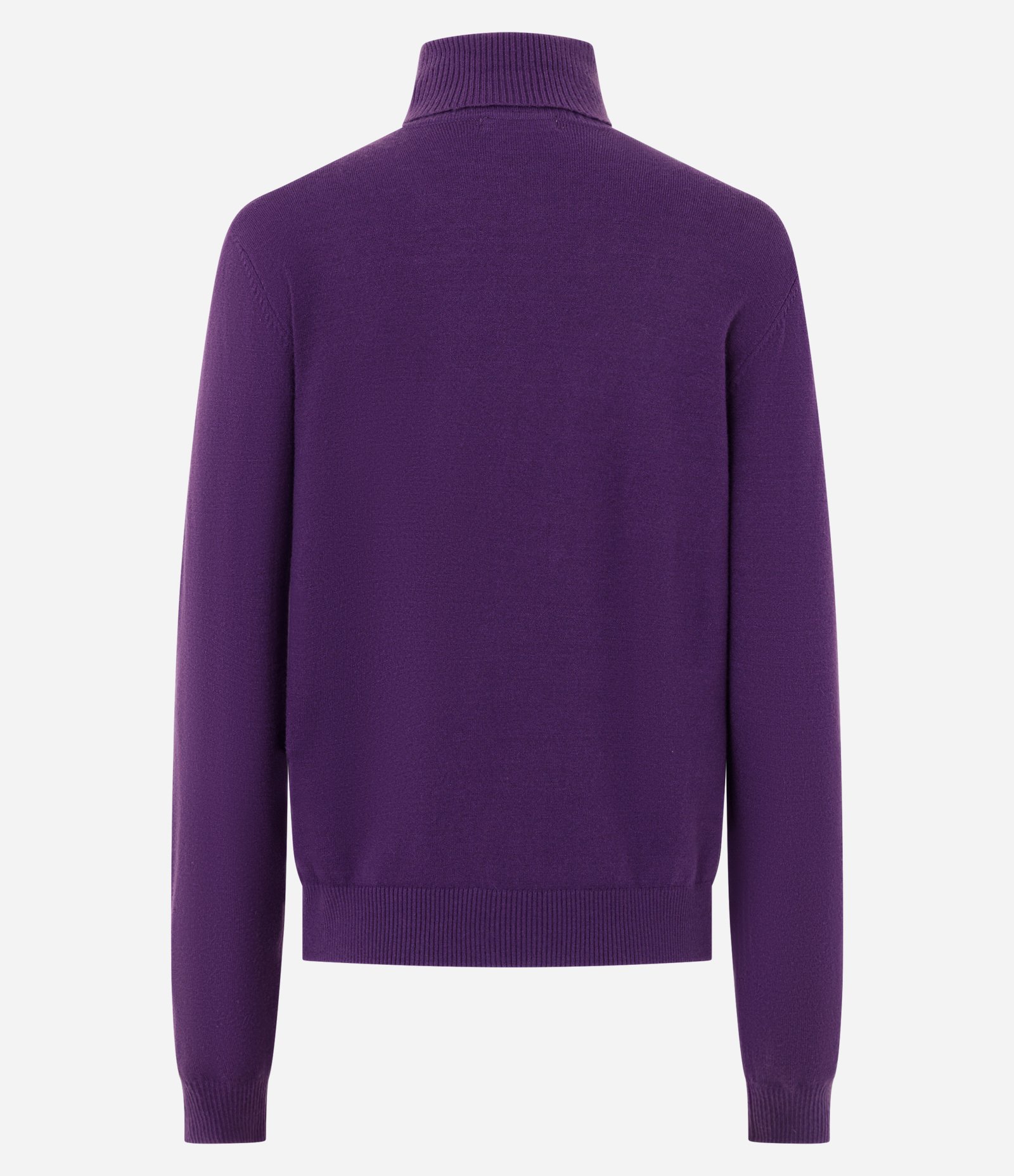 Suéter em Tricô com Gola Alta e Manga Longa Roxo 3
