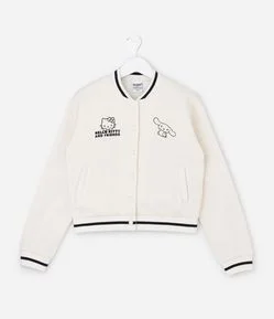 Jaqueta Infantil Regular com Estampa Hello Kitty And Friends Tam 5 A 14