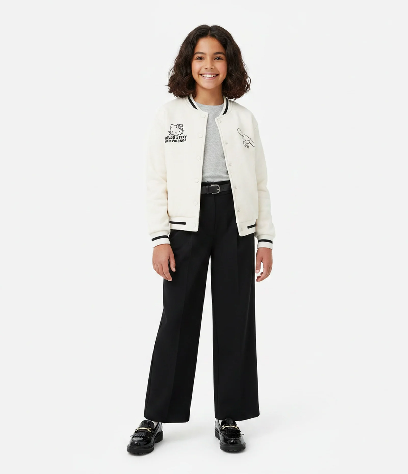 Jaqueta Infantil Regular com Estampa Hello Kitty And Friends Tam 5 A 14 Off White 1