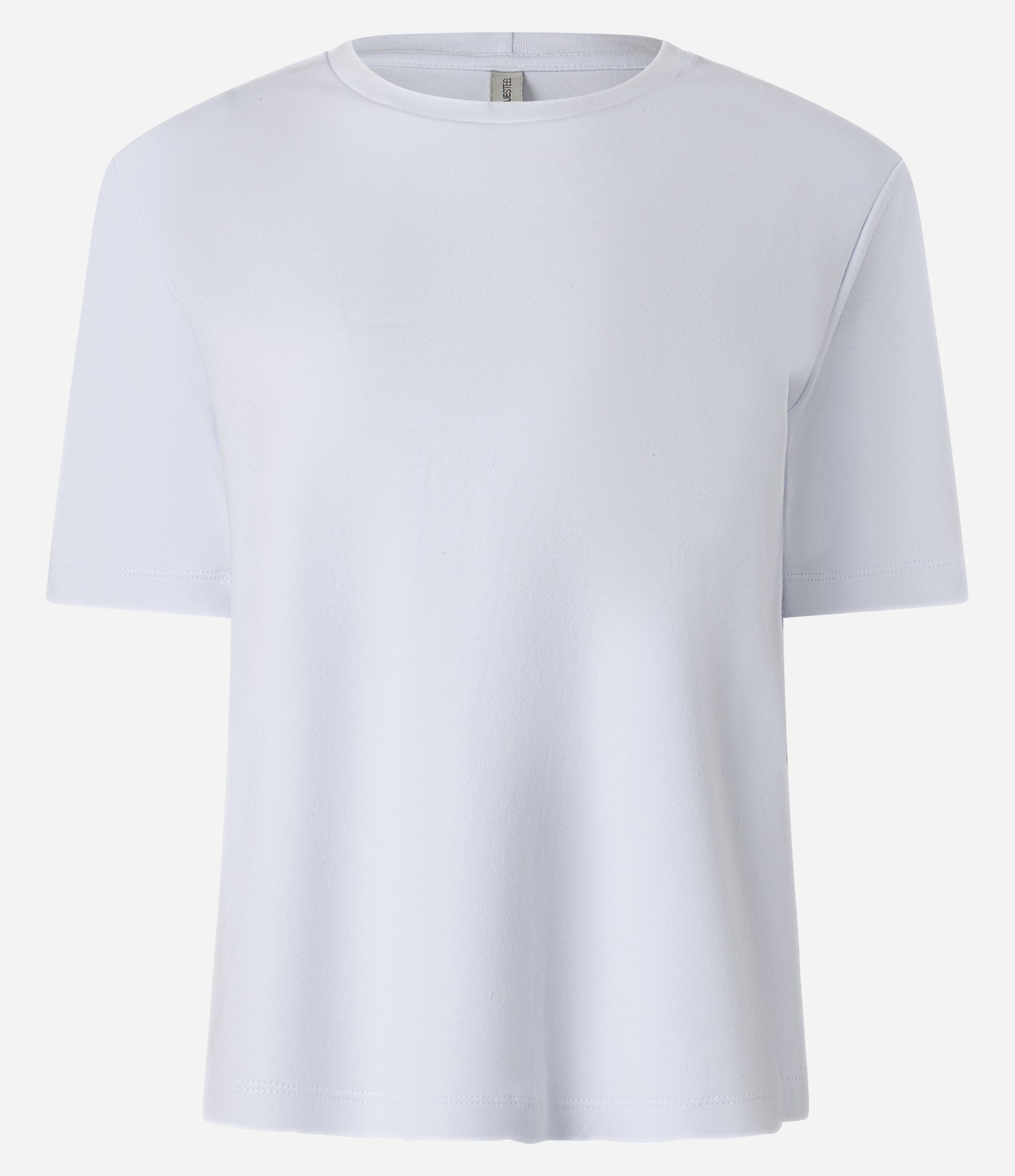 Blusa T-shirt com Ombreiras Branco 4