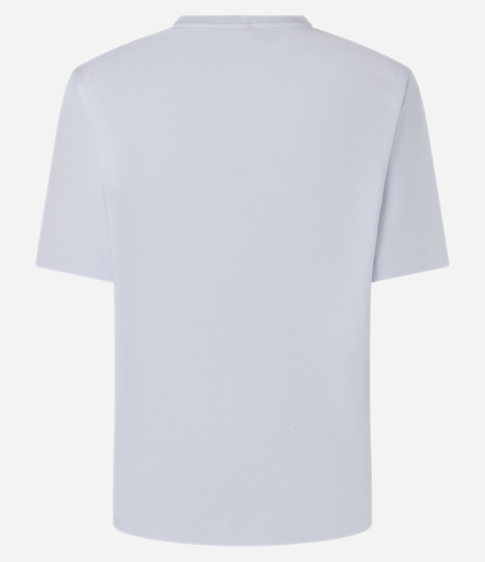 Blusa T-shirt com Ombreiras Branco 5