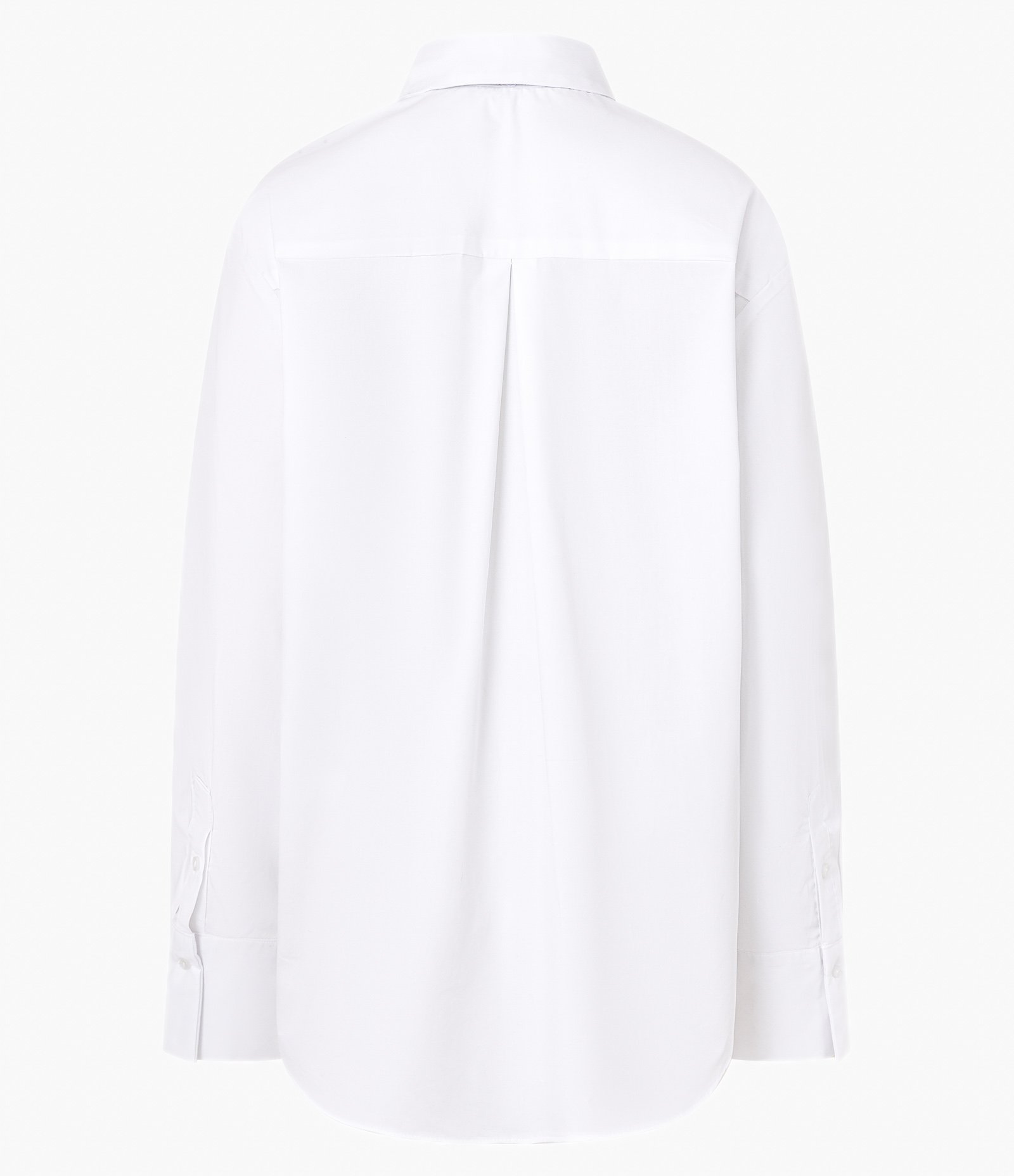 Camisa Maxi Oversized em Tricoline com Gravata Branco 10