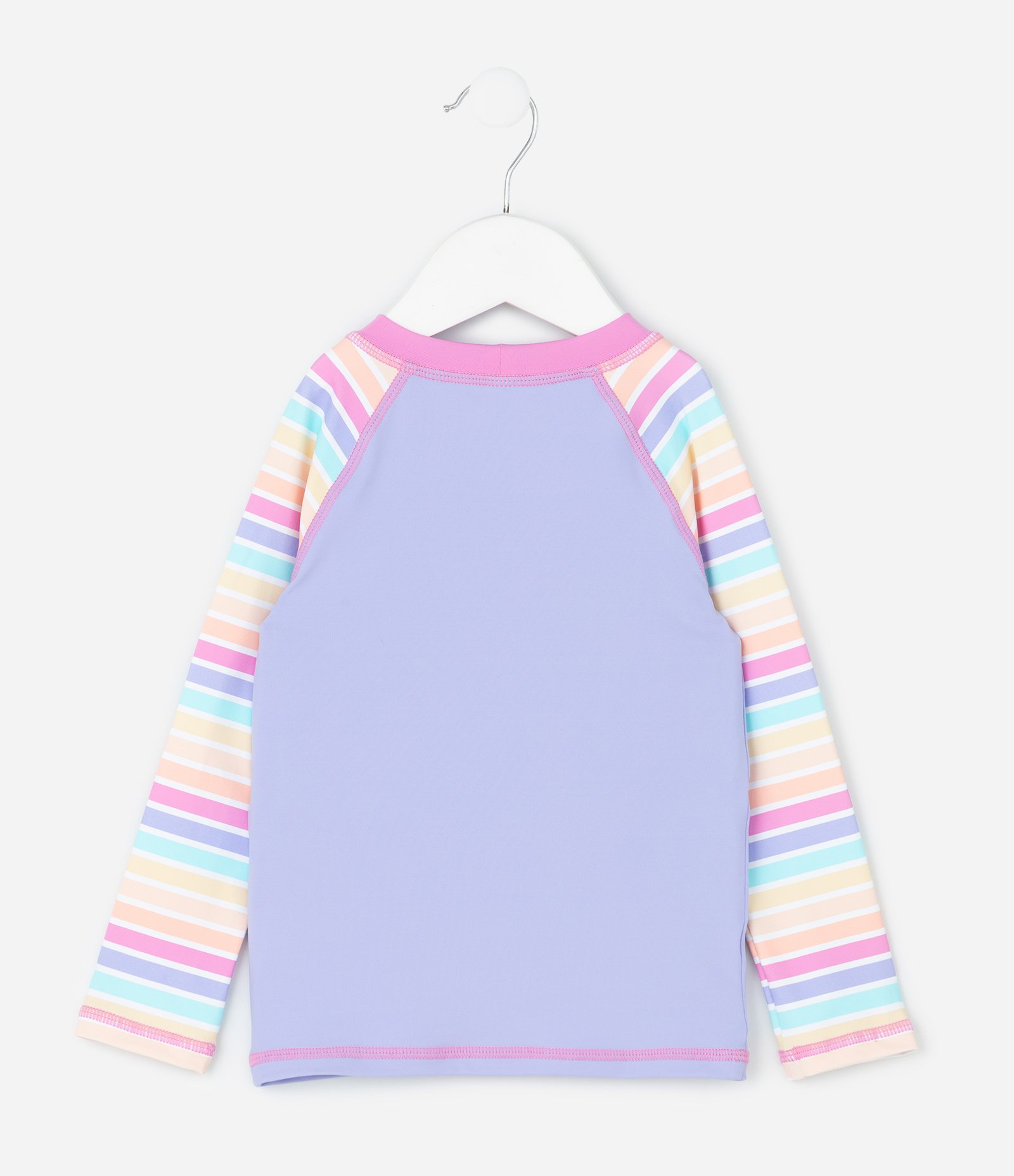 Conjunto Infantil Blusa UV com Calcinha e Chapéu Estampa Coelho – Tam 6 a 4 Anos Lilás 3
