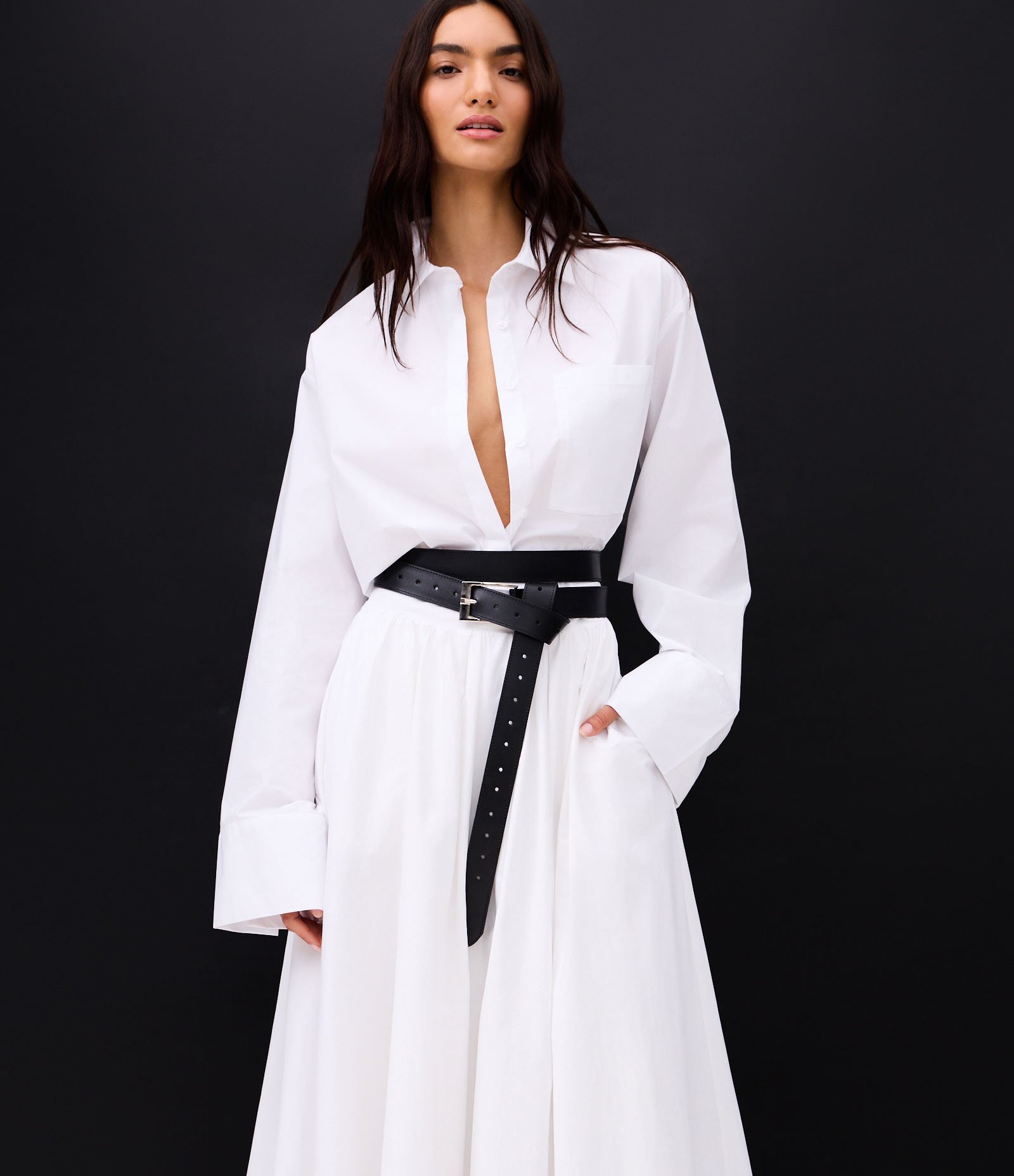 Saia Longa em Tricoline Branco 6