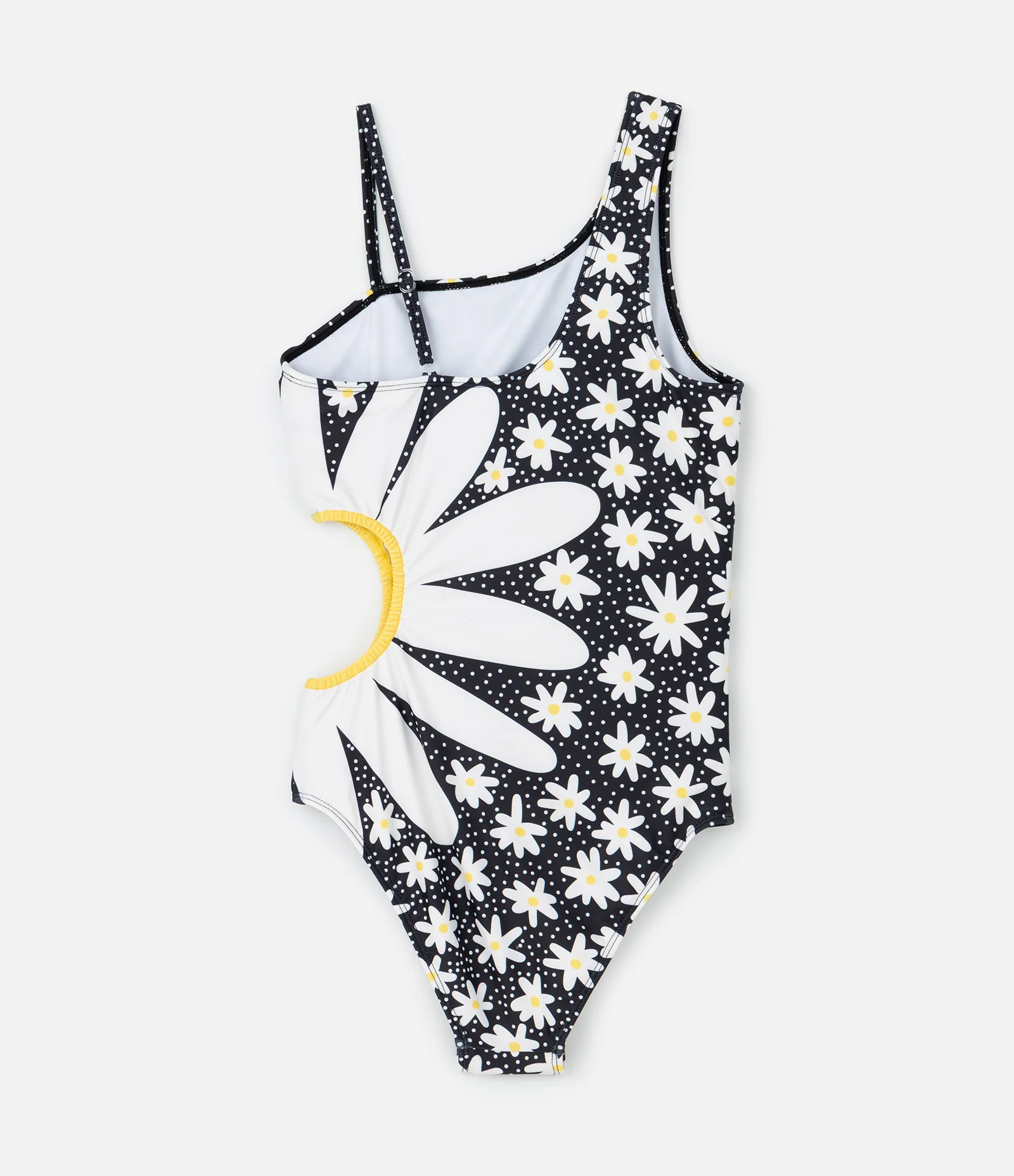 Maiô Infantil com Estampa Flores Margaridas  – Tam 8 a 16 Anos Preto/Branco 2