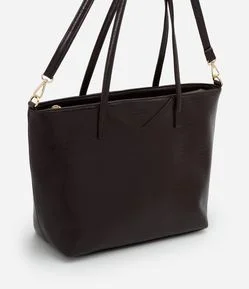 Bolsa Shopper Grande com Alça Longa e Textura Croco