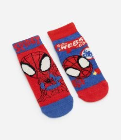 Kit 02 Meias Infantil com Estampa Spidey – Tam 22 a 30