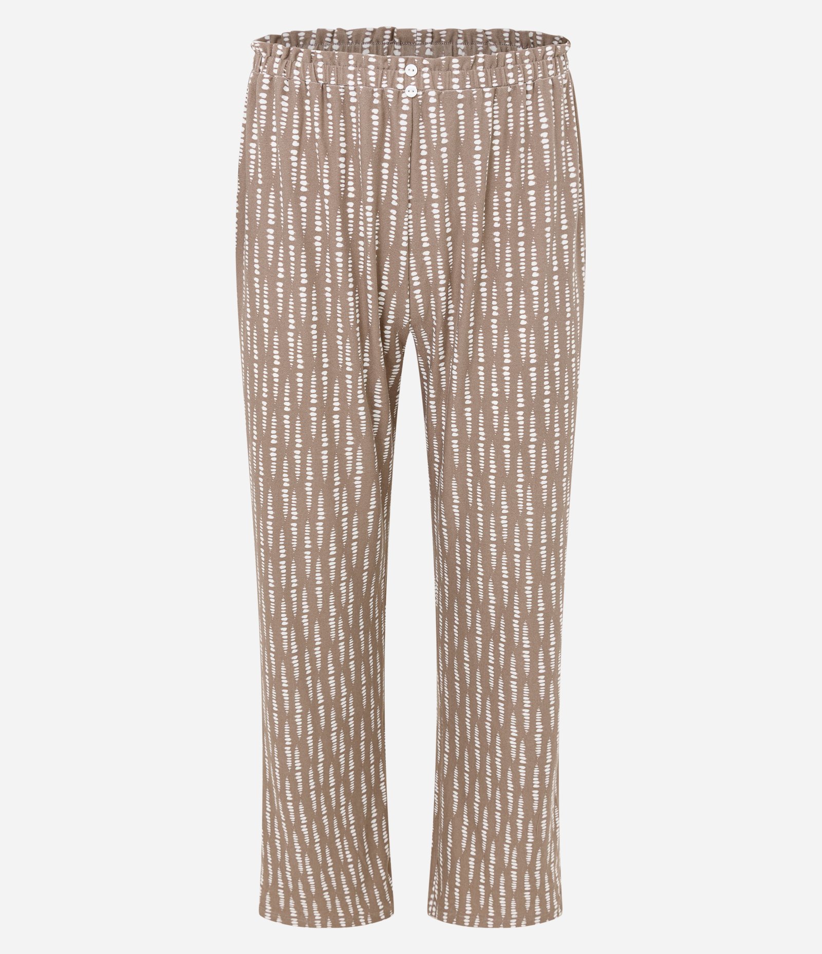 Pijama Longo Peach Touch com Rendinha na Gola Cinza 4