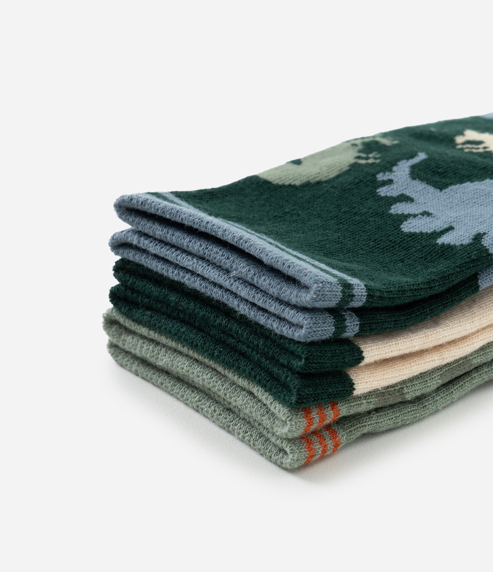 Kit 03 Meias Infantil de Dinossauro com Cano Médio – Tam 19 a 30 Sortido 4