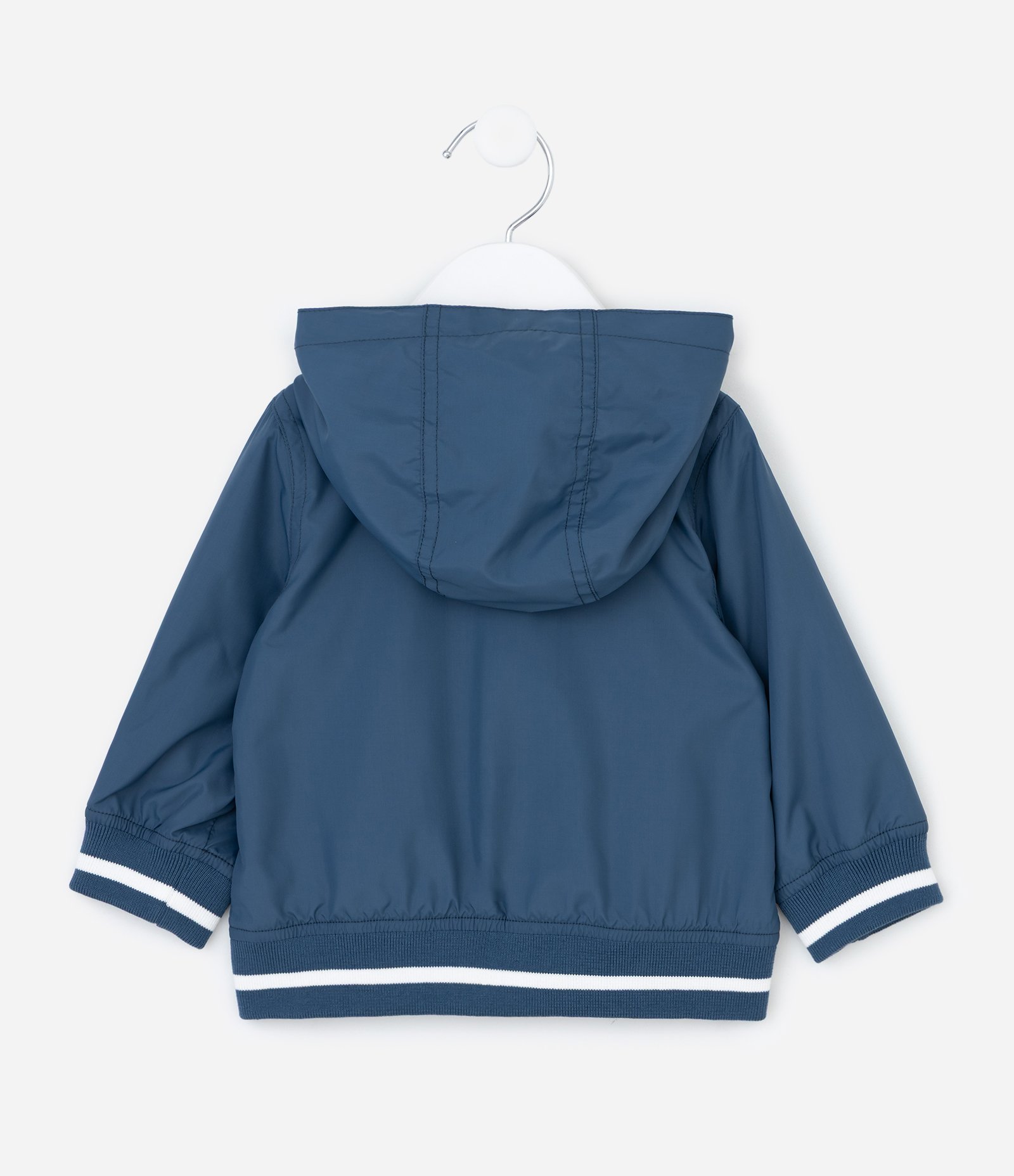 Jaqueta Infantil Forrada com Capuz e Zíper – Tam 3 a 18 Meses Azul 2