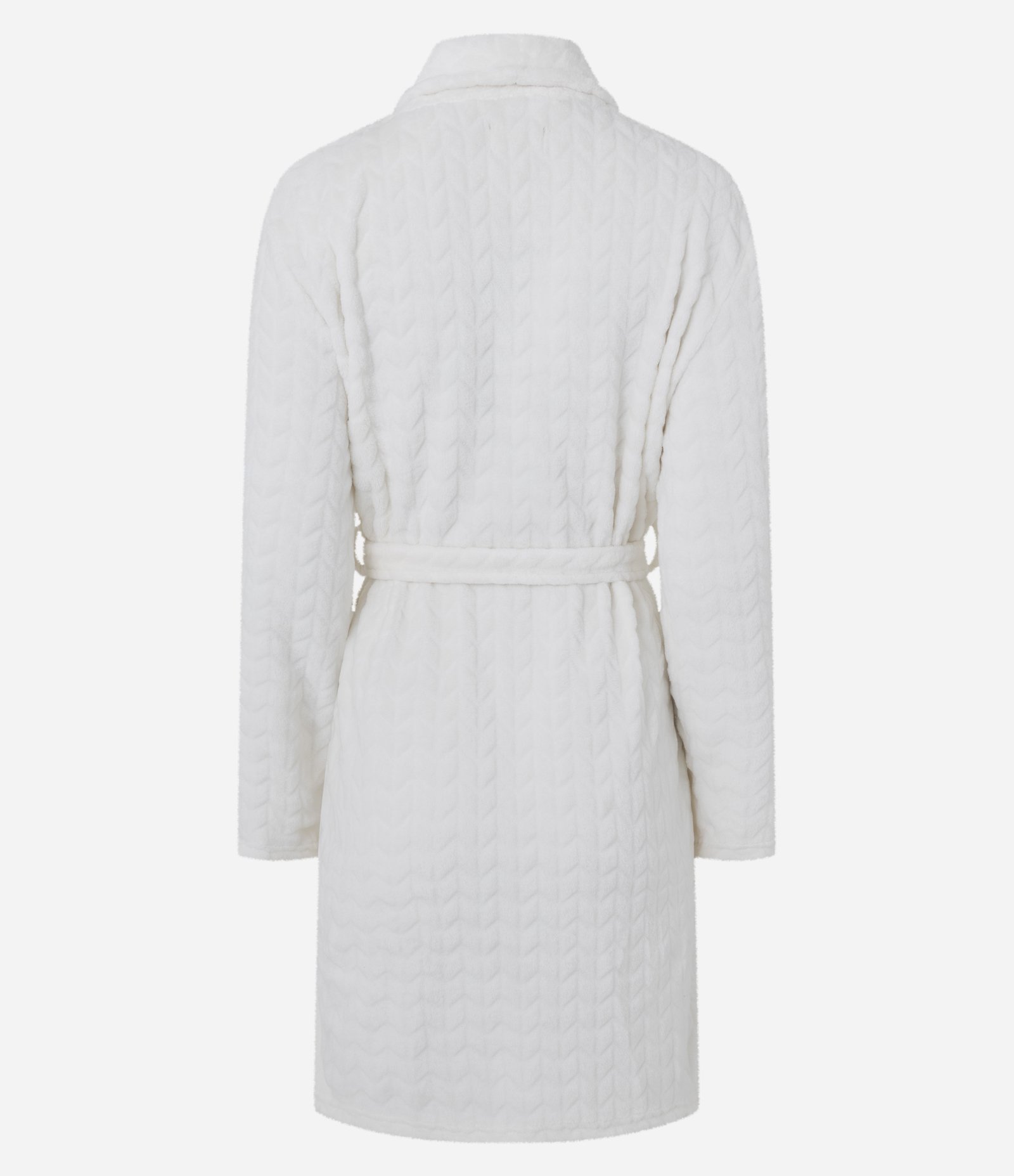 Roupão Quentinho em Fleece com Amarração na Cintura Branco 3