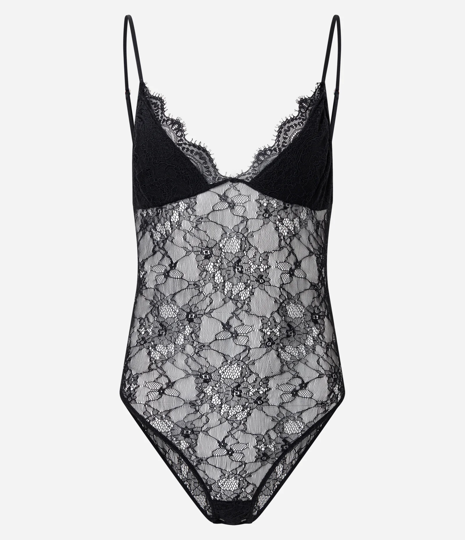 Body em Renda com Bojo e Decote V Preto 4