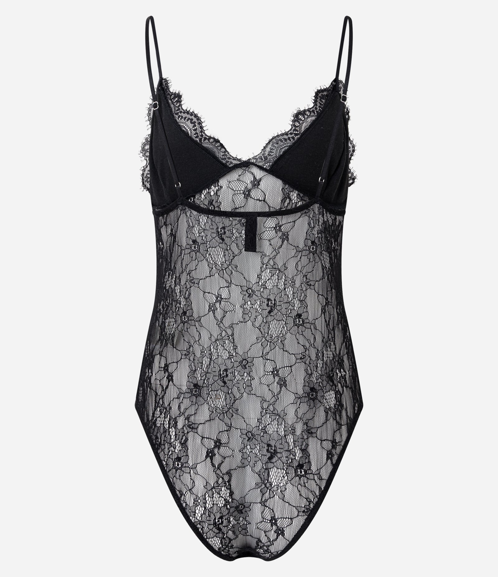 Body em Renda com Bojo e Decote V Preto 6