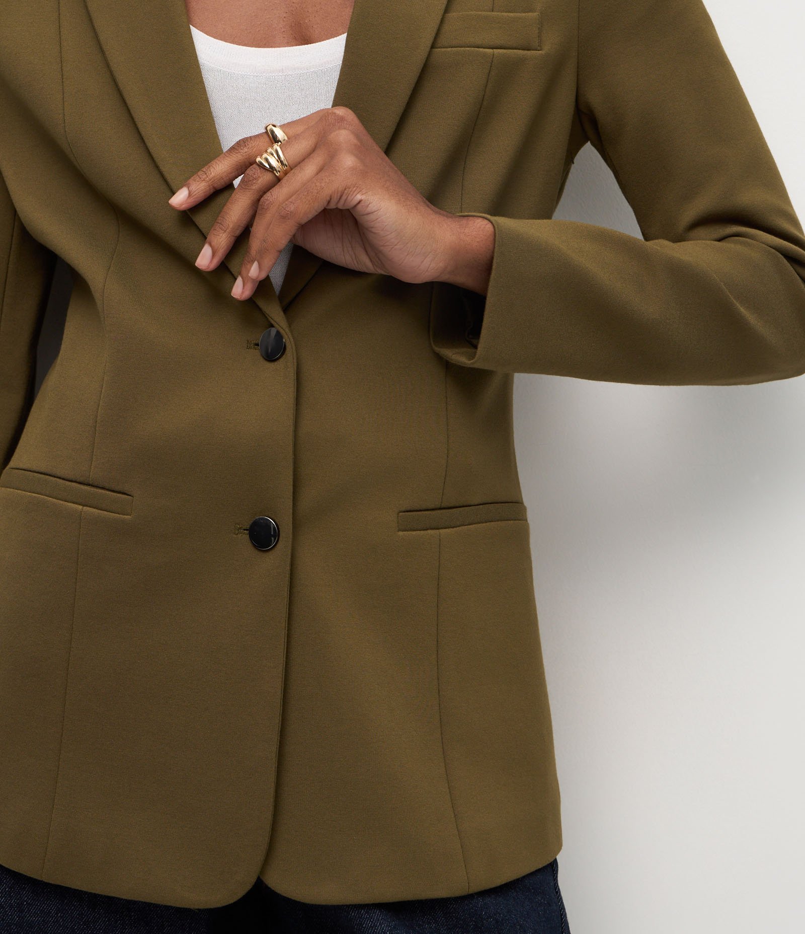 Blazer Slim Alongado em Ponto Roma com Bolsos Embutidos Verde 4