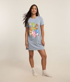 Camisola em Viscose com Estampa dos Ursinhos Carinhosos