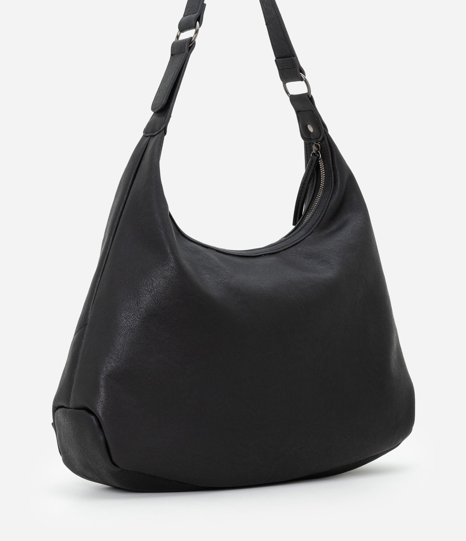 Bolsa Grande Hobo com Detalhes de Fivela Preto 3