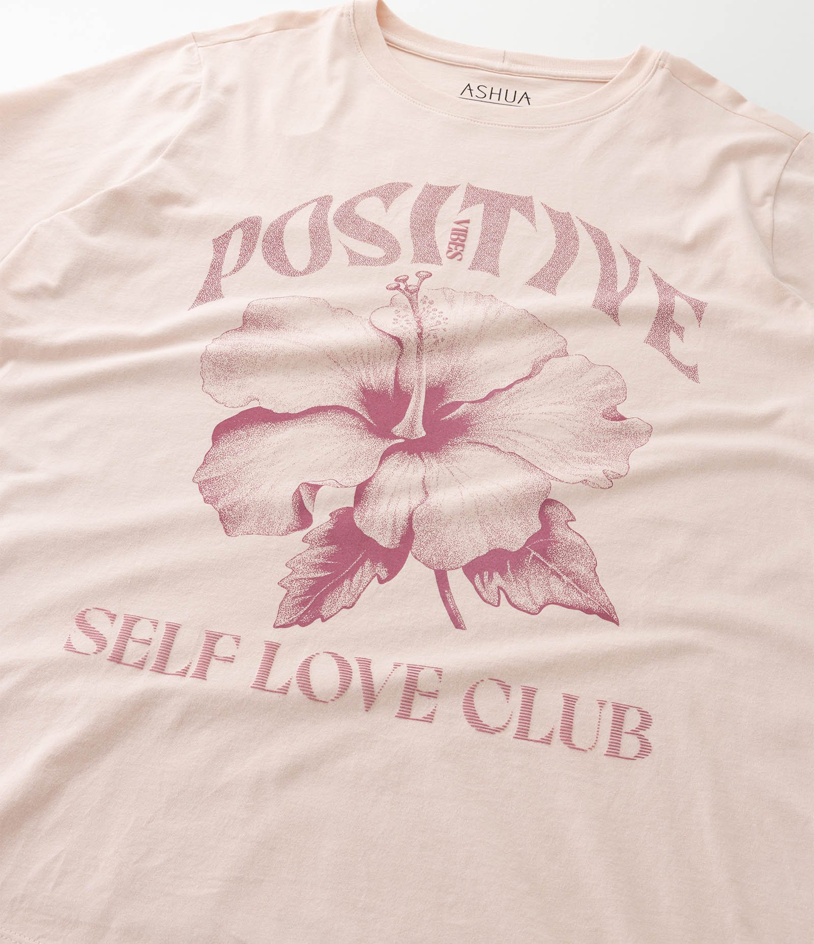 Camiseta em Algodão com Estampa Flor Hibisco Curve & Plus Size Rosa 4