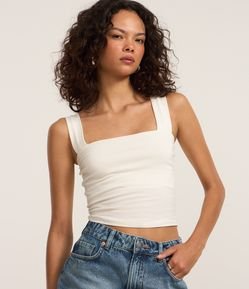 Blusa Regata Básica com Decote Quadrado