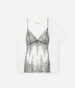 Camiseta Manga Curta em Algodão com Silk Lingerie Curve & Plus Size