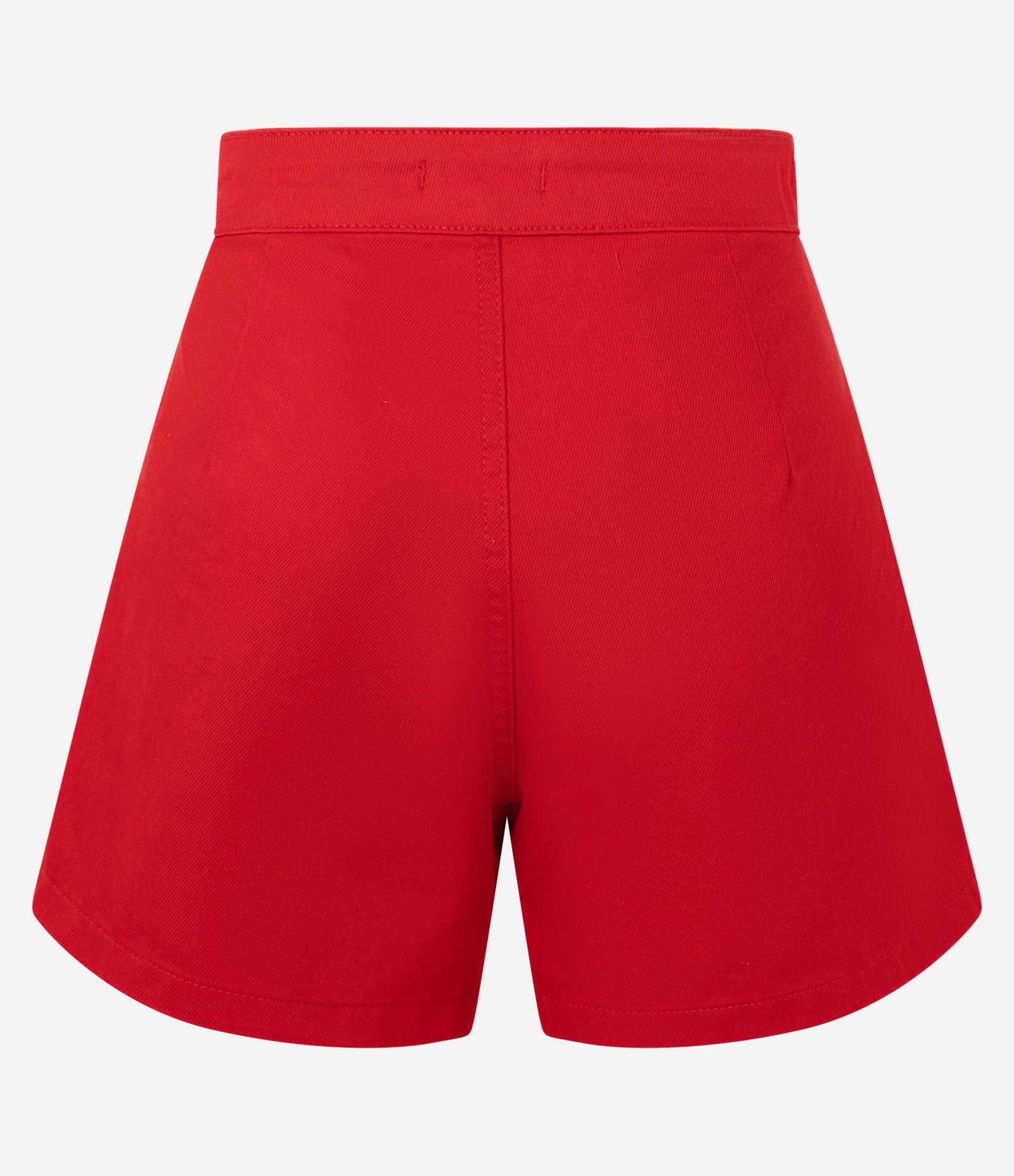 Short Saia em Sarja com Transpasse Envelope Vermelho 6