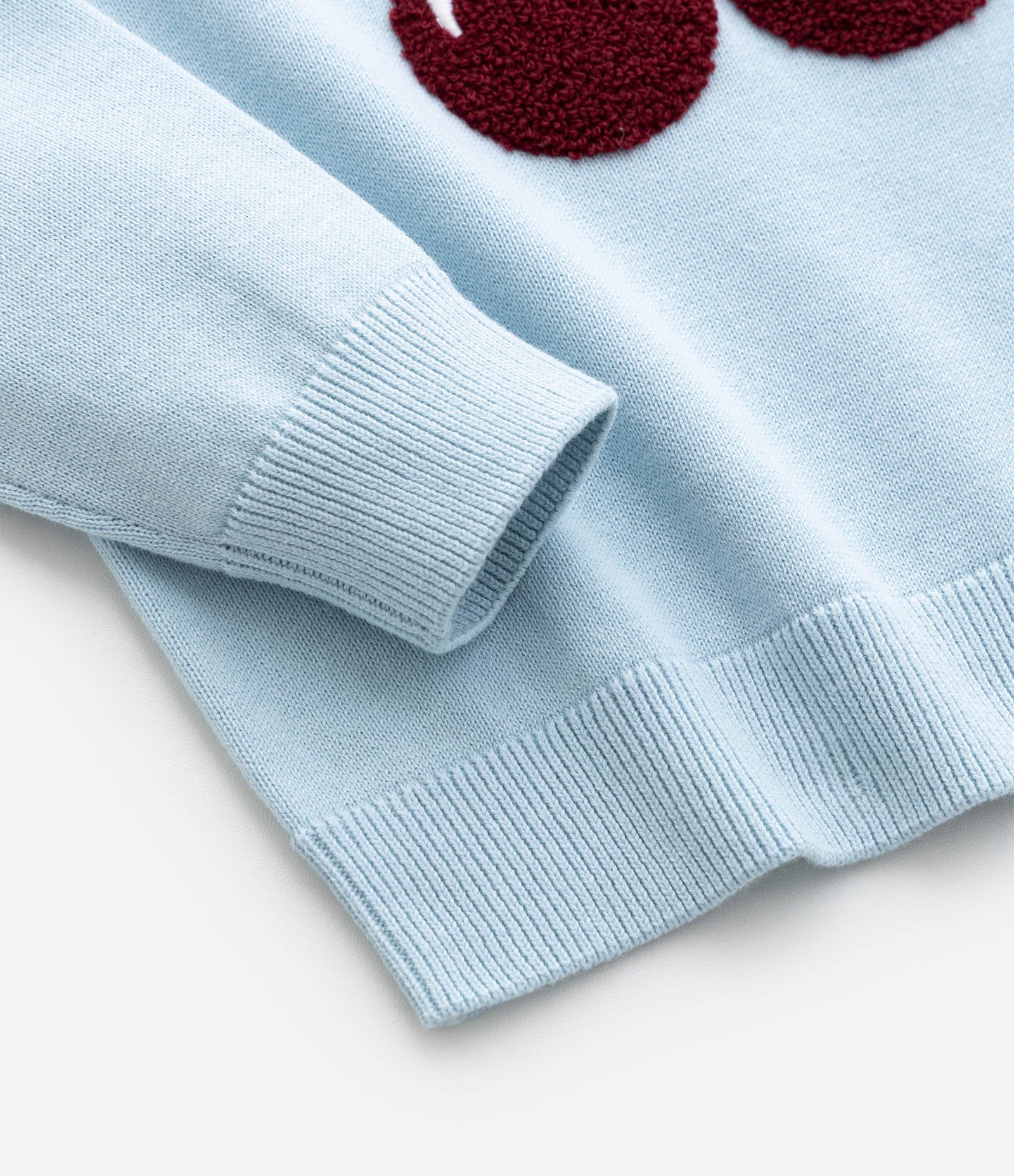 Blusão Infantil em Algodão com Estampa de Cereja - Tam 5 a 14 Anos Azul 4