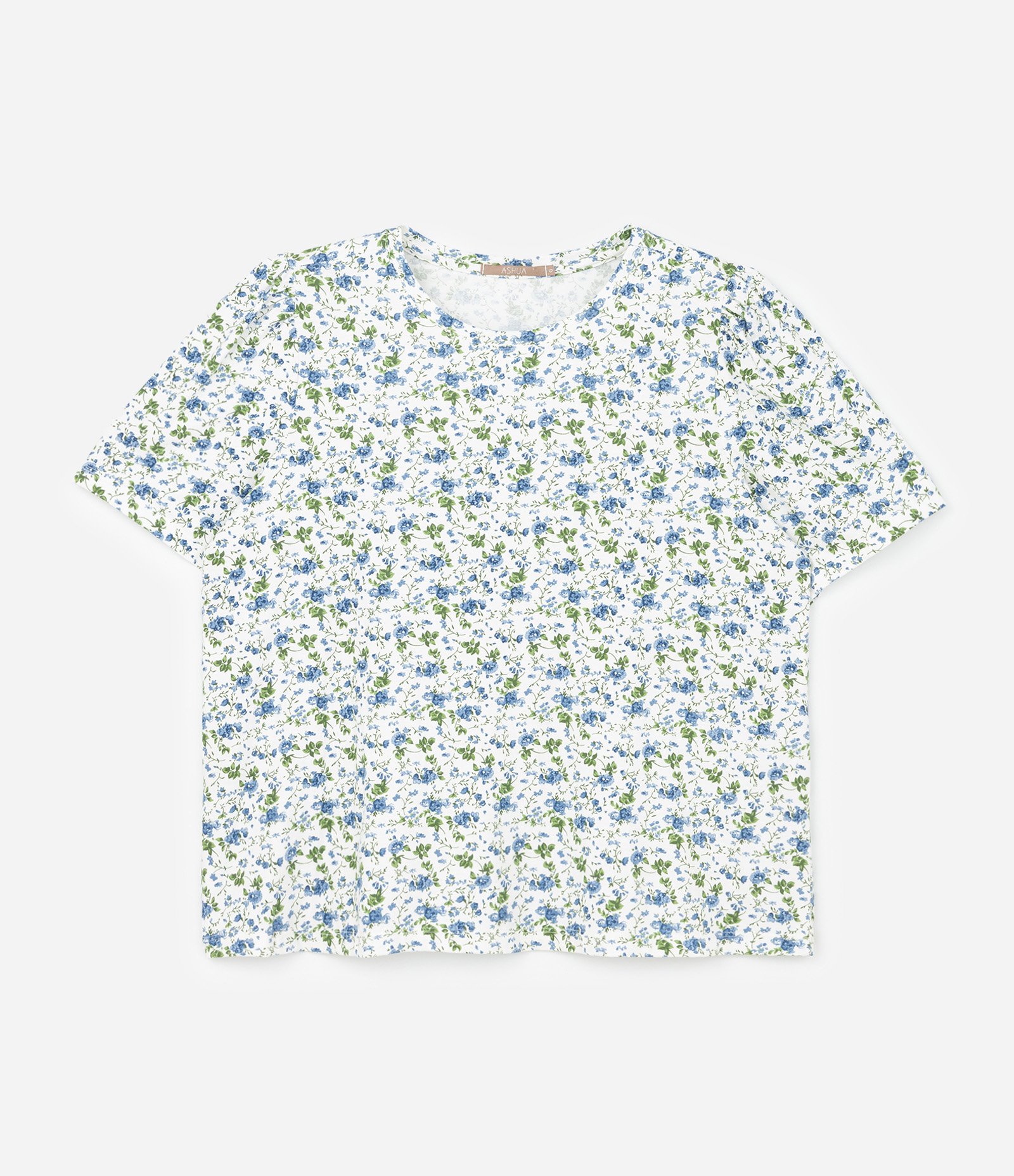 Blusa em Algodão com Estampa Floral Liberty e Manga Bufante Curve & Plus Size Branco 5