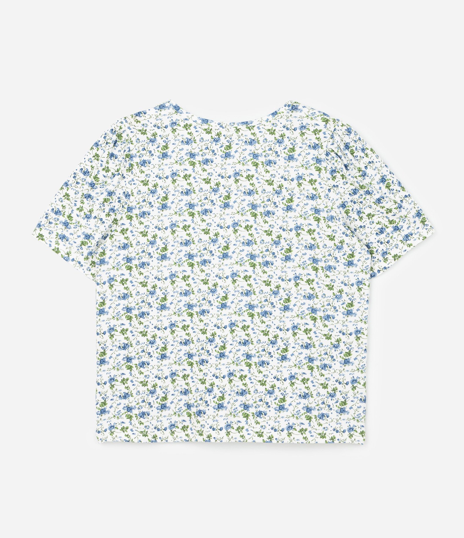 Blusa em Algodão com Estampa Floral Liberty e Manga Bufante Curve & Plus Size Branco 6