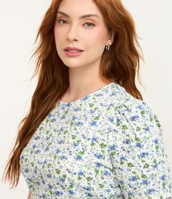 Blusa em Algodão com Estampa Floral Liberty e Manga Bufante Curve & Plus Size