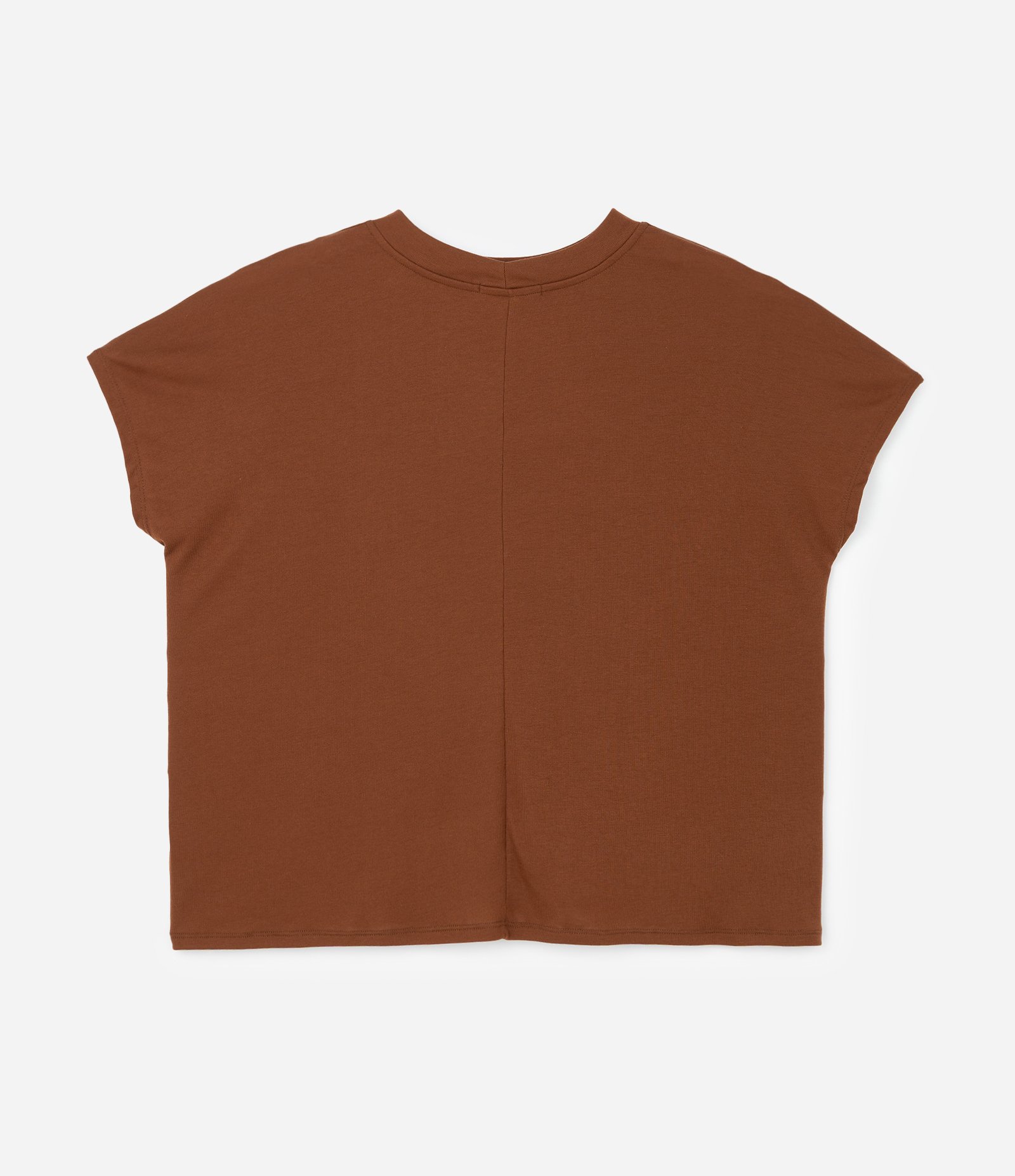 Blusa Básica em Ribana e sem Cava Curve & Plus Size Marrom 2