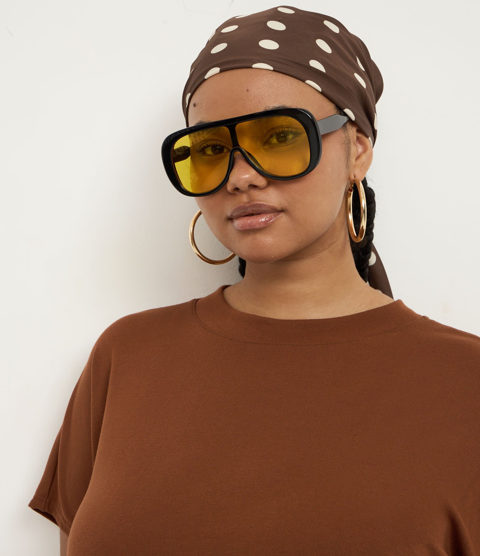 Blusa Básica em Ribana e sem Cava Curve & Plus Size Marrom 1