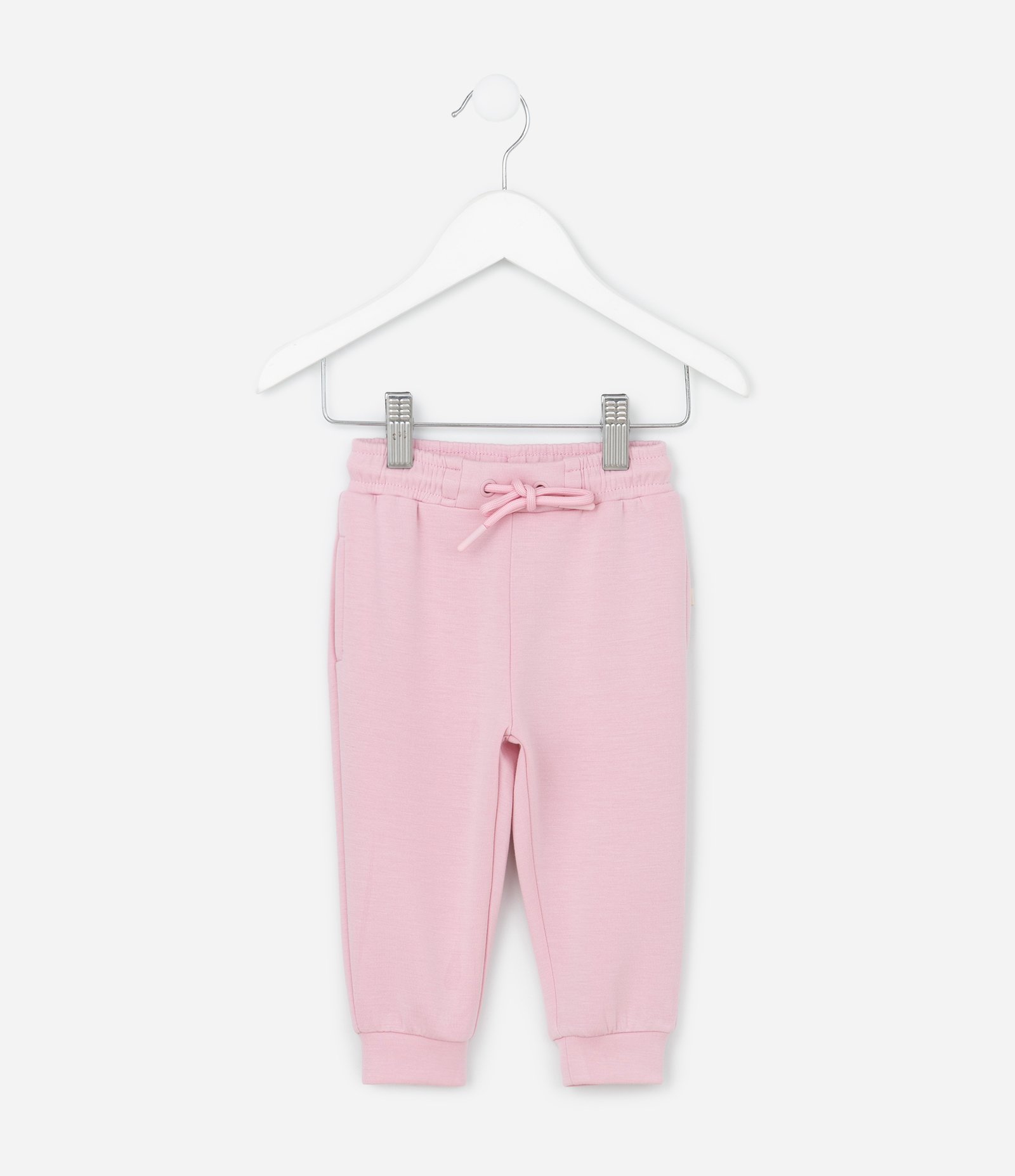 Calça Infantil Jogger em Modal - Tam RN a 18 Meses Rosa 1