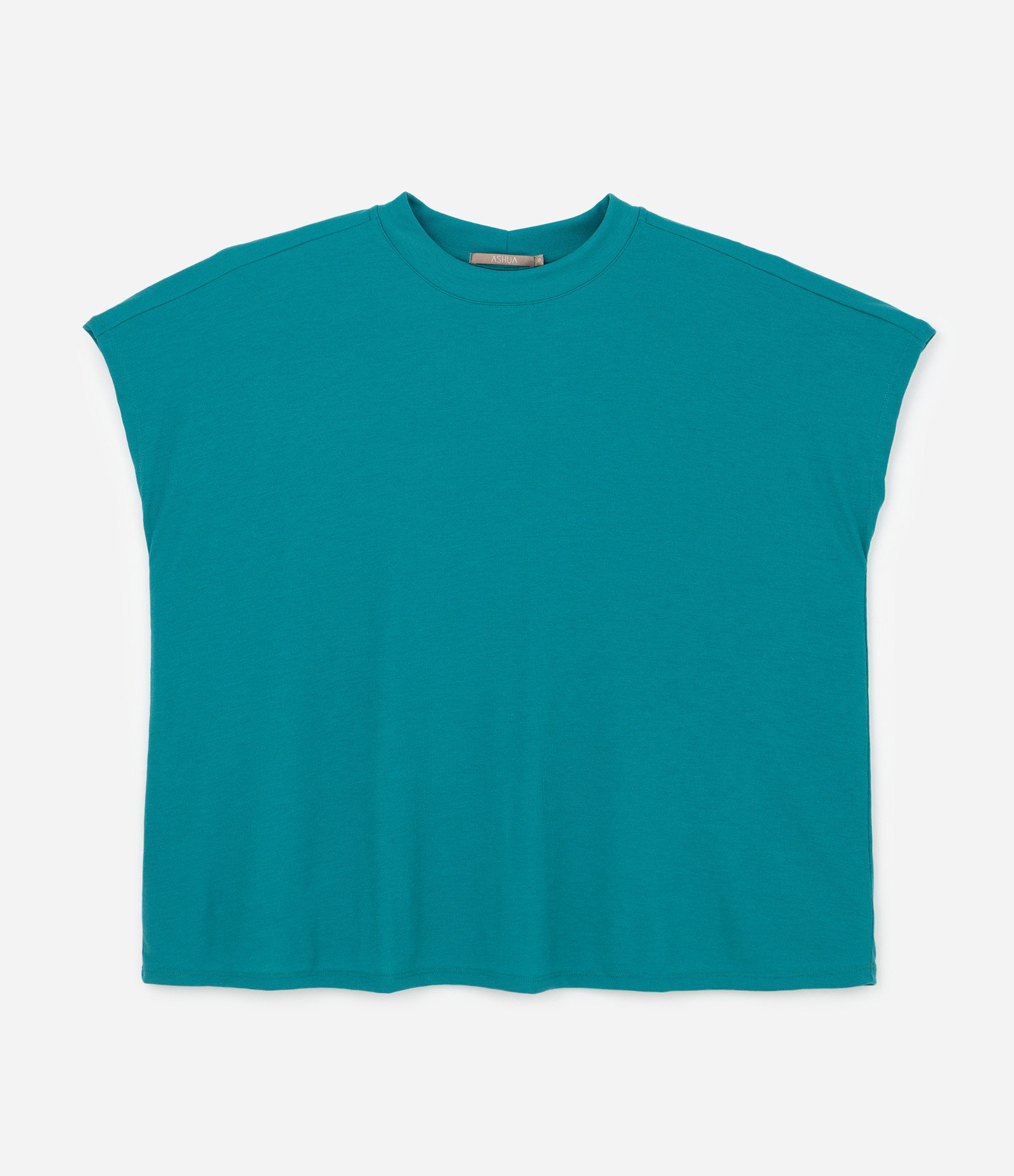 Blusa Básica em Ribana e sem Cava Curve & Plus Size Verde 3