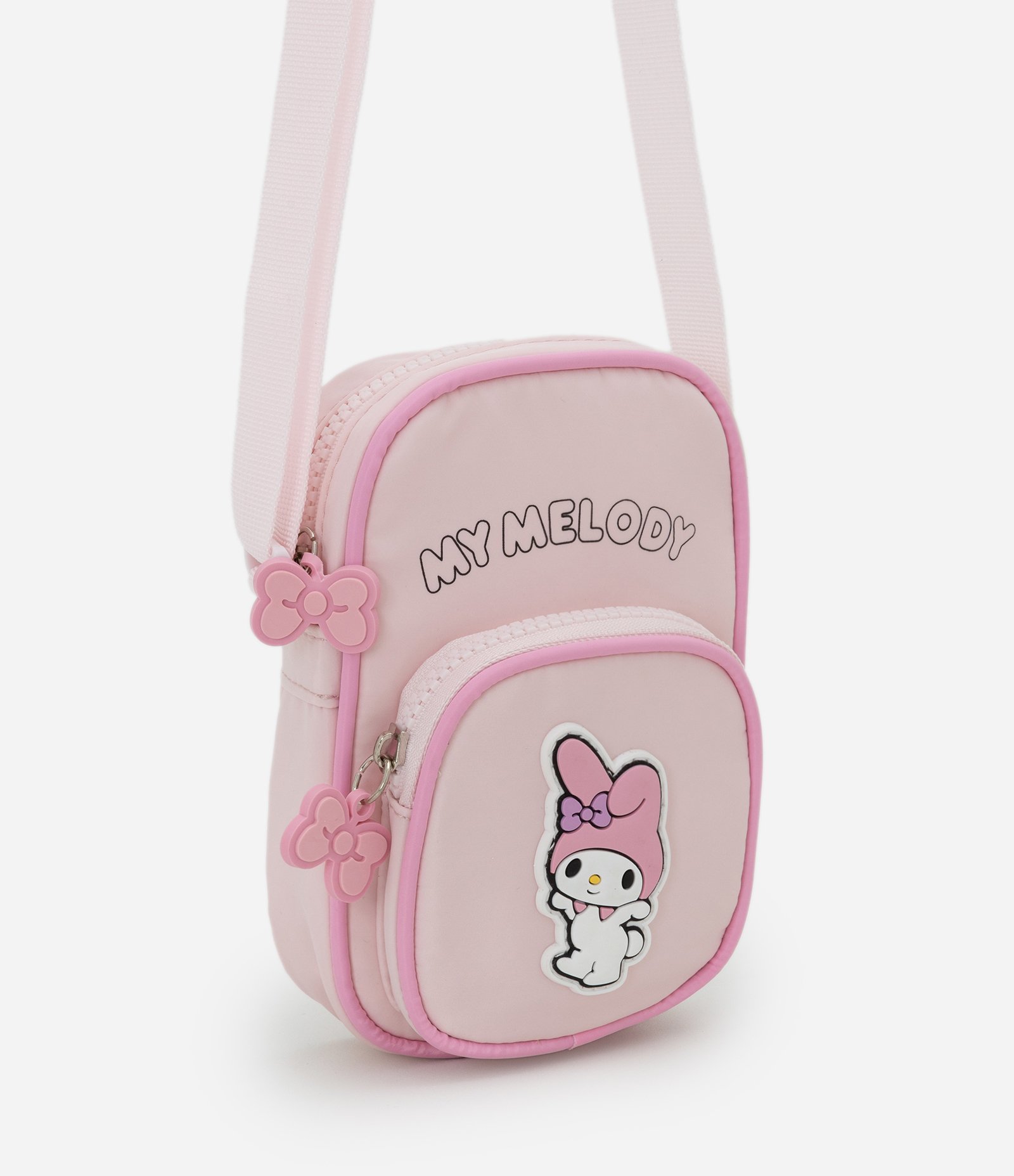 Bolsa Shoulder Infantil com Patch My Melody – Tam U Rosa Claro 1