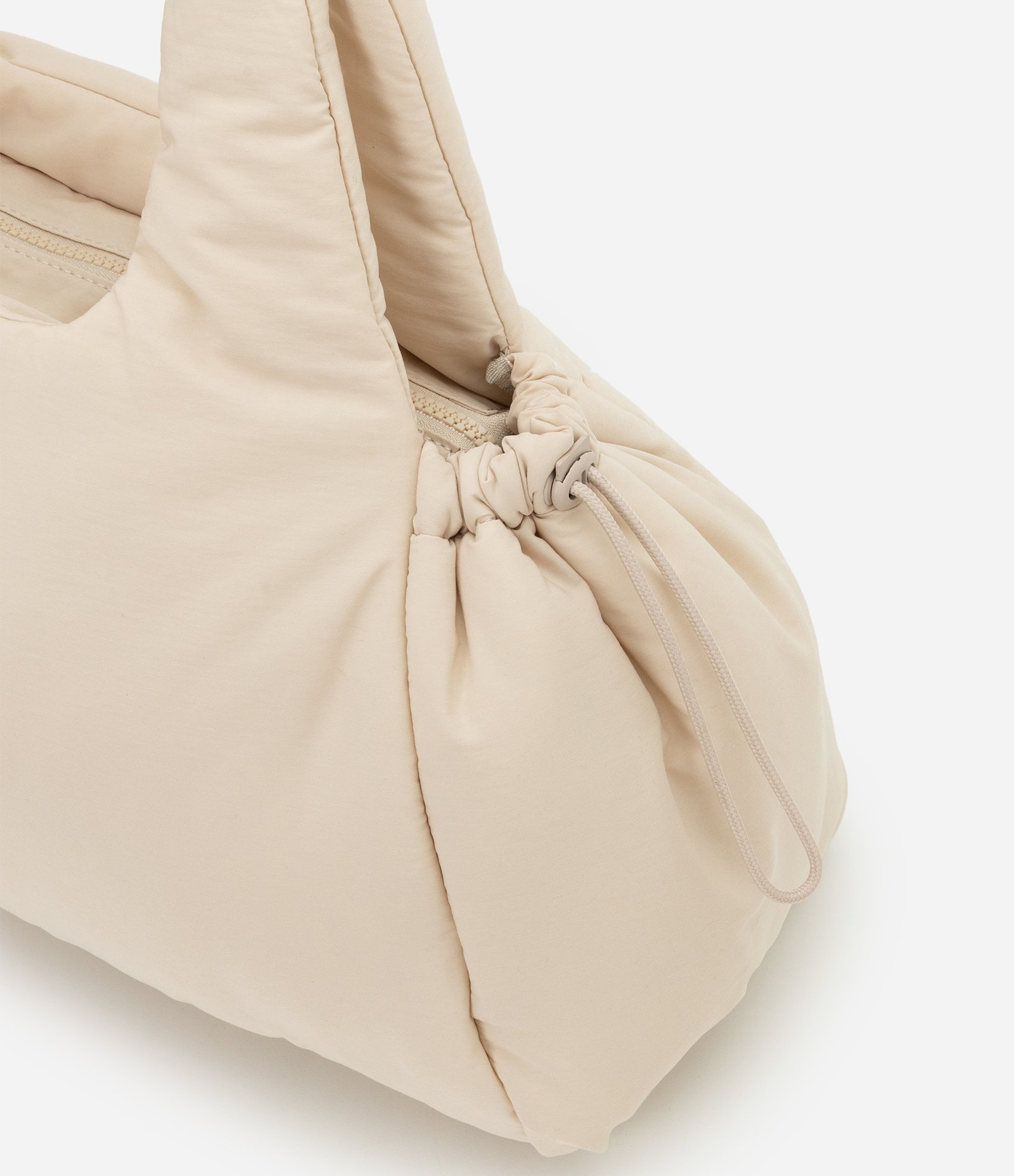 Bolsa Shopper Grande com Estampa Lisa Off White 5