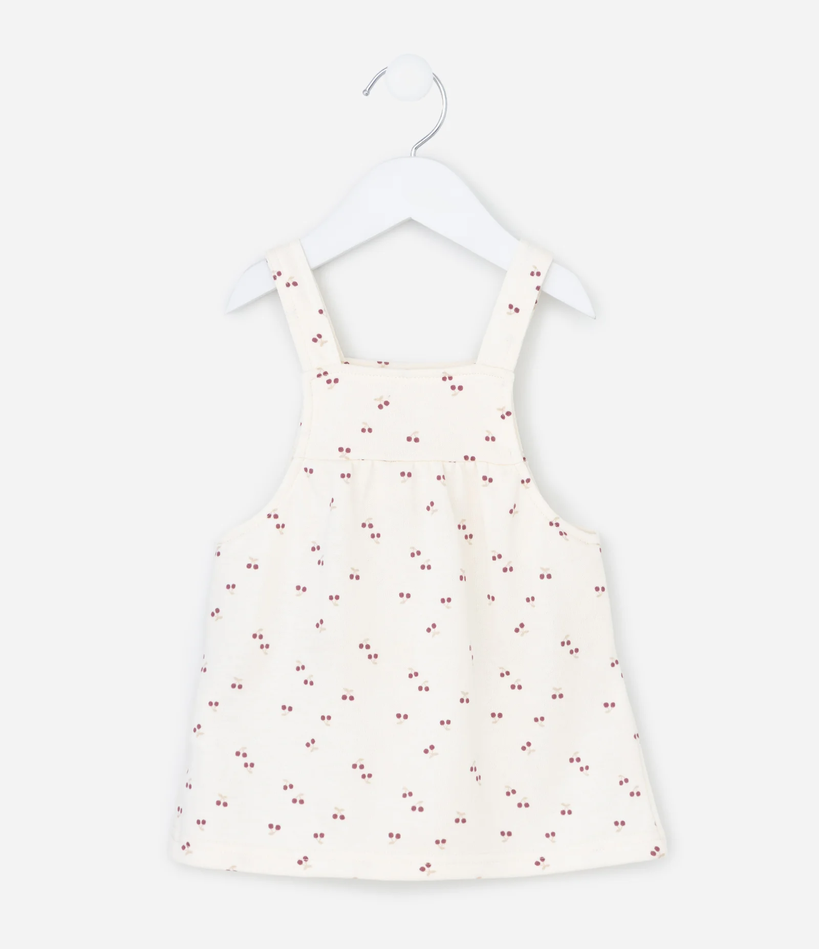 Conjunto Infantil com Salopete de Cereja Bordada e Body com Rendinha – Tam RN a 18 Meses Off White/Verde Menta 7